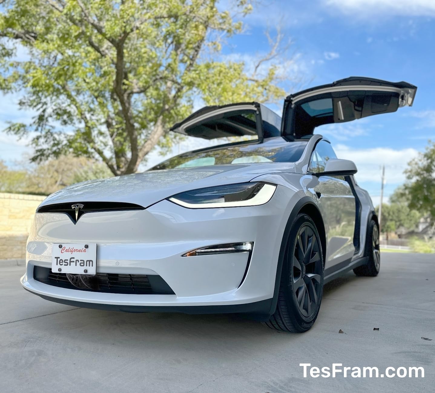 Tesla Model X (2022-2025) License Plate Mount - (NOT Plastic) - Anti-Theft, Height-Adjustable & NO Drilling Front License Plate