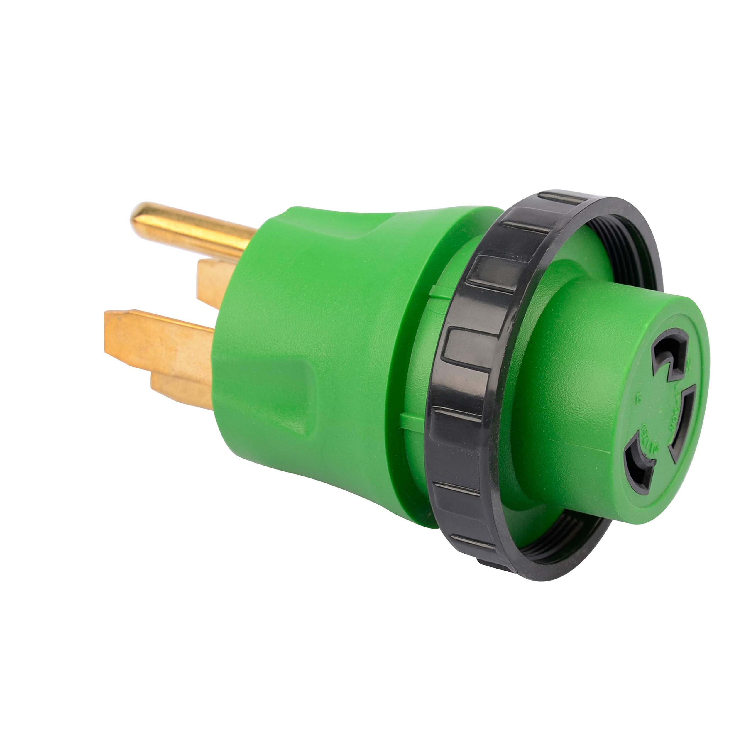 Rvguard 50 Amp To 30 Amp Rv Adapter Plug With Locking Connector, 14-50P To L5-30R