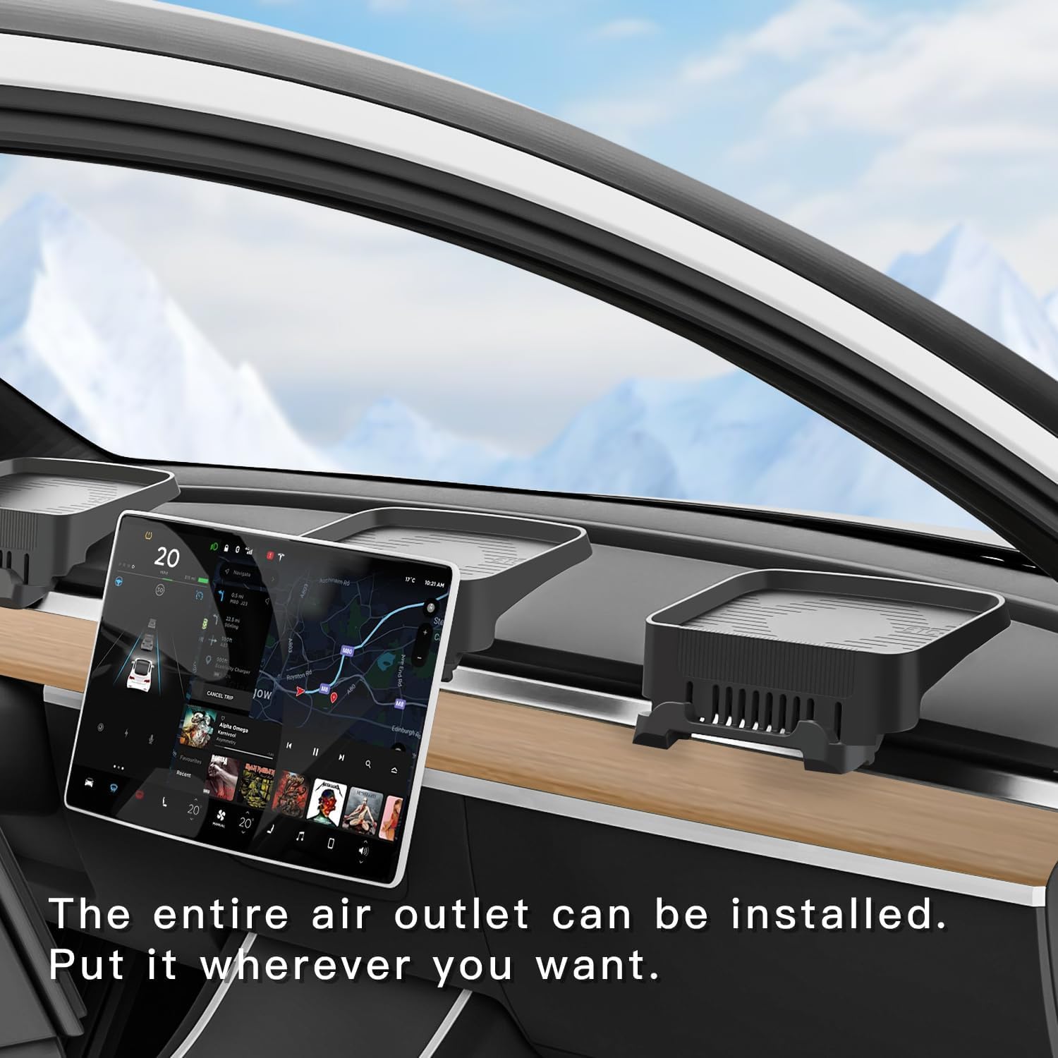 Topfit for Tesla Model 3 Y Instrument Panel Tray Organizers Phone Holder Sunglasses Mount for Tesla Model 3 Y Accessories