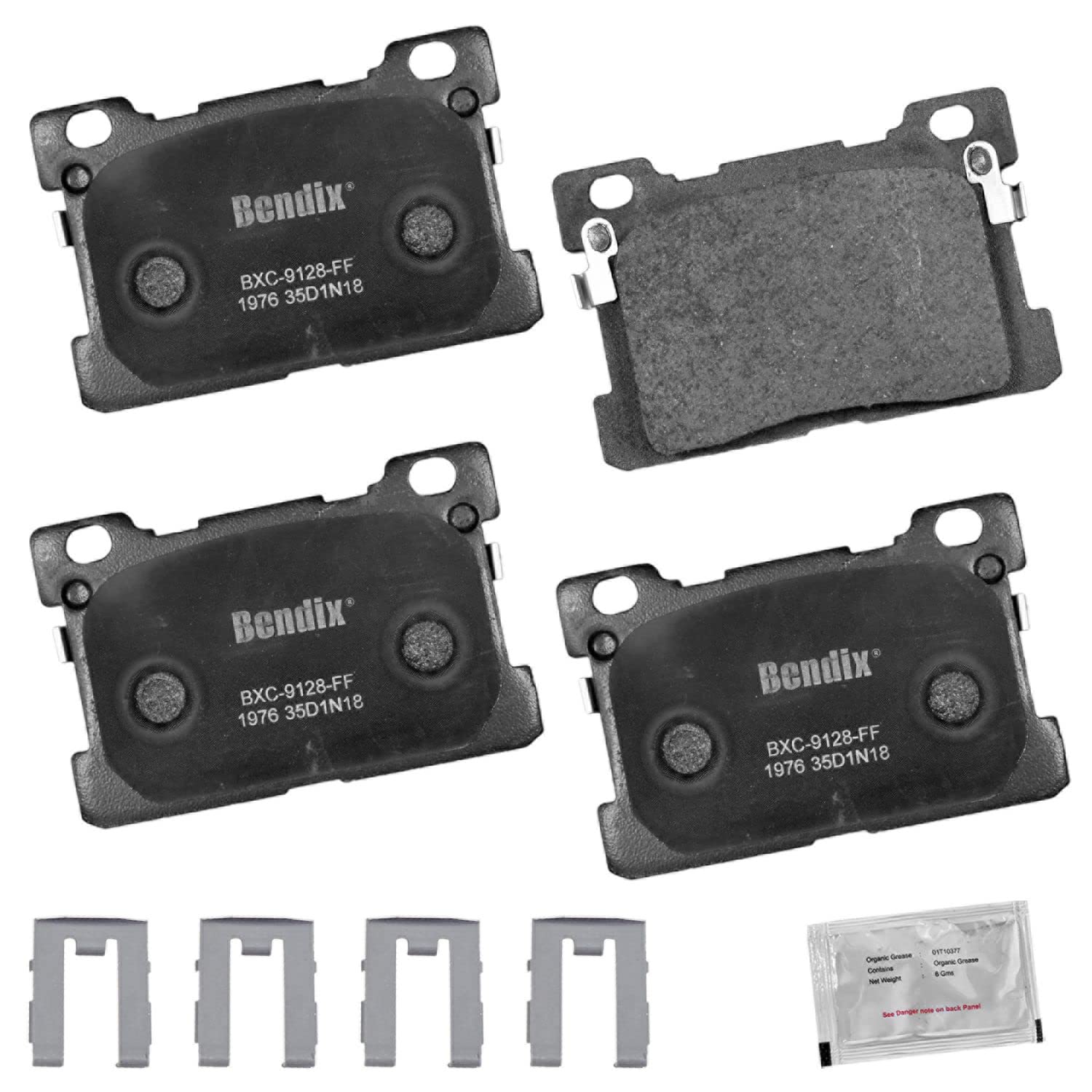Bendix Priority1 Cfc1976 Ceramic Rear Brake Pads For Genesis G90 2018-2017