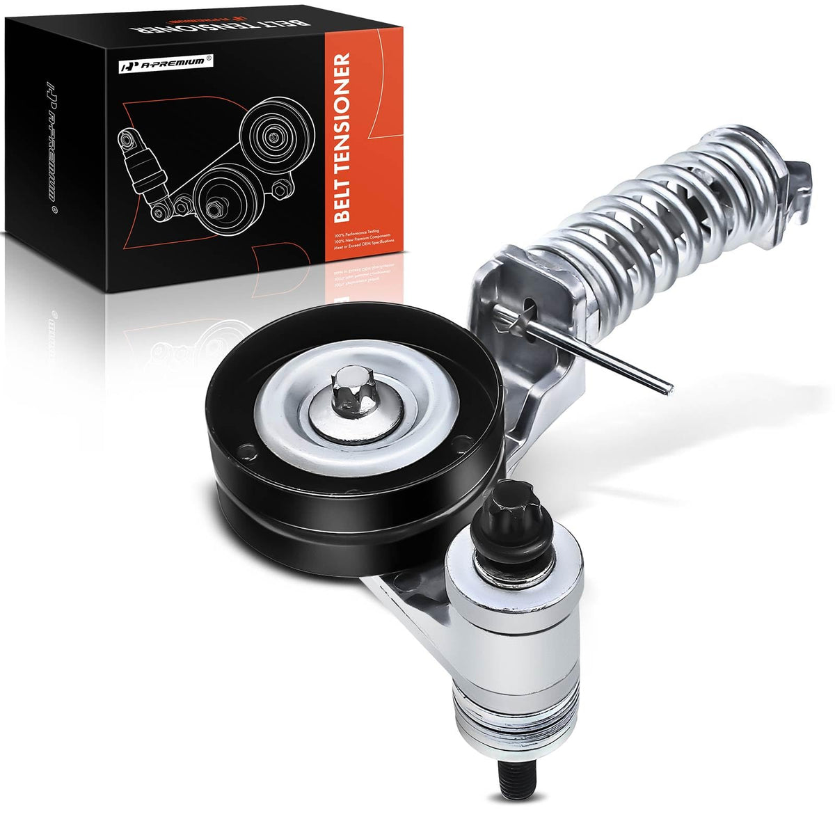 A-Premium Belt Tensioner Assembly With Pulley Compatible With Chevrolet Cruze 2011-2016, Sonic 2012-2019, Trax 2013-2020, Cruze Limited 2016 & Buick Encore 2013-2020, Replace# 55565236, 55352021