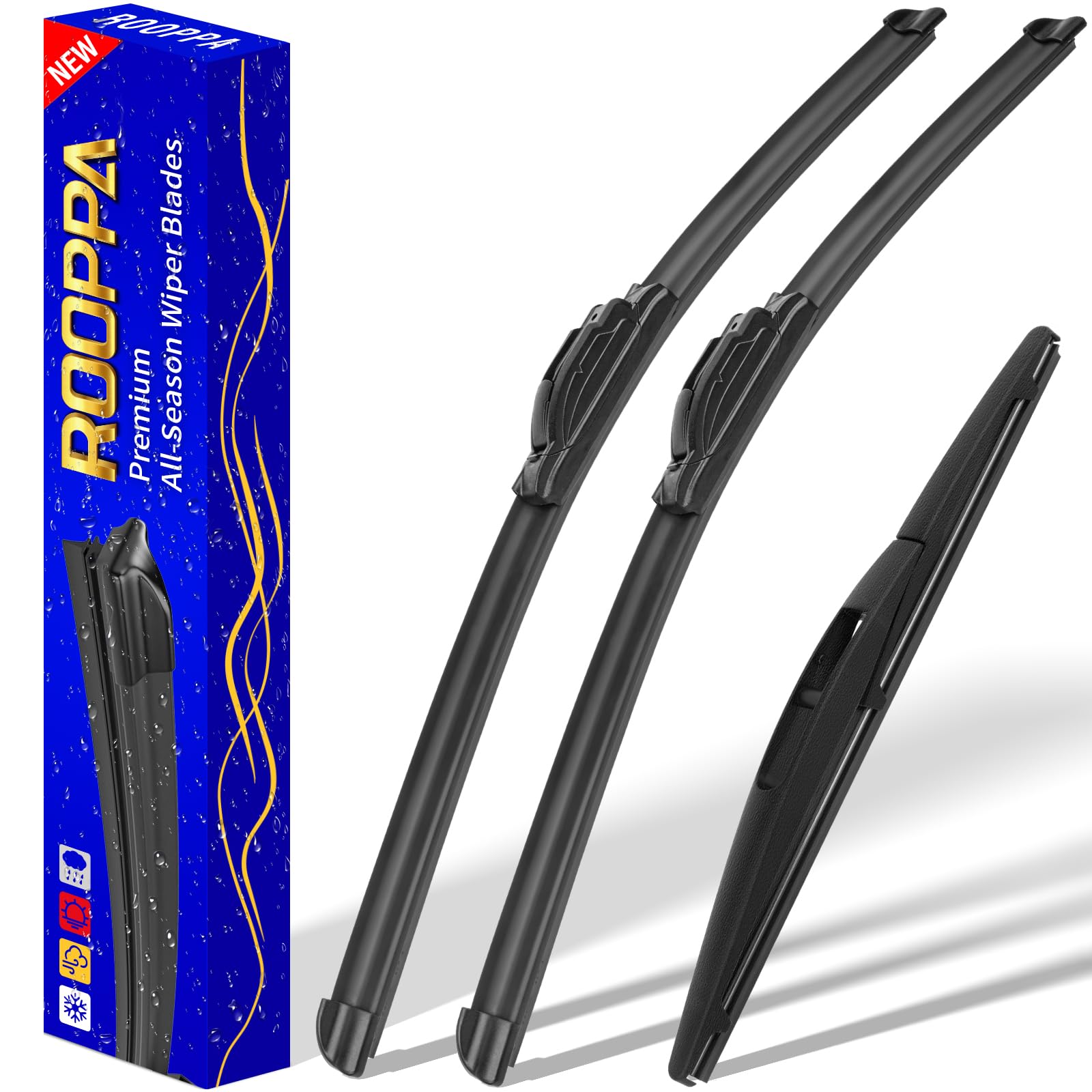 3 Wipers Replacement For Mitsubishi Outlander Sport 2011-2022, Windshield Wiper Blades Original Equipment Replacement - 24''/21'