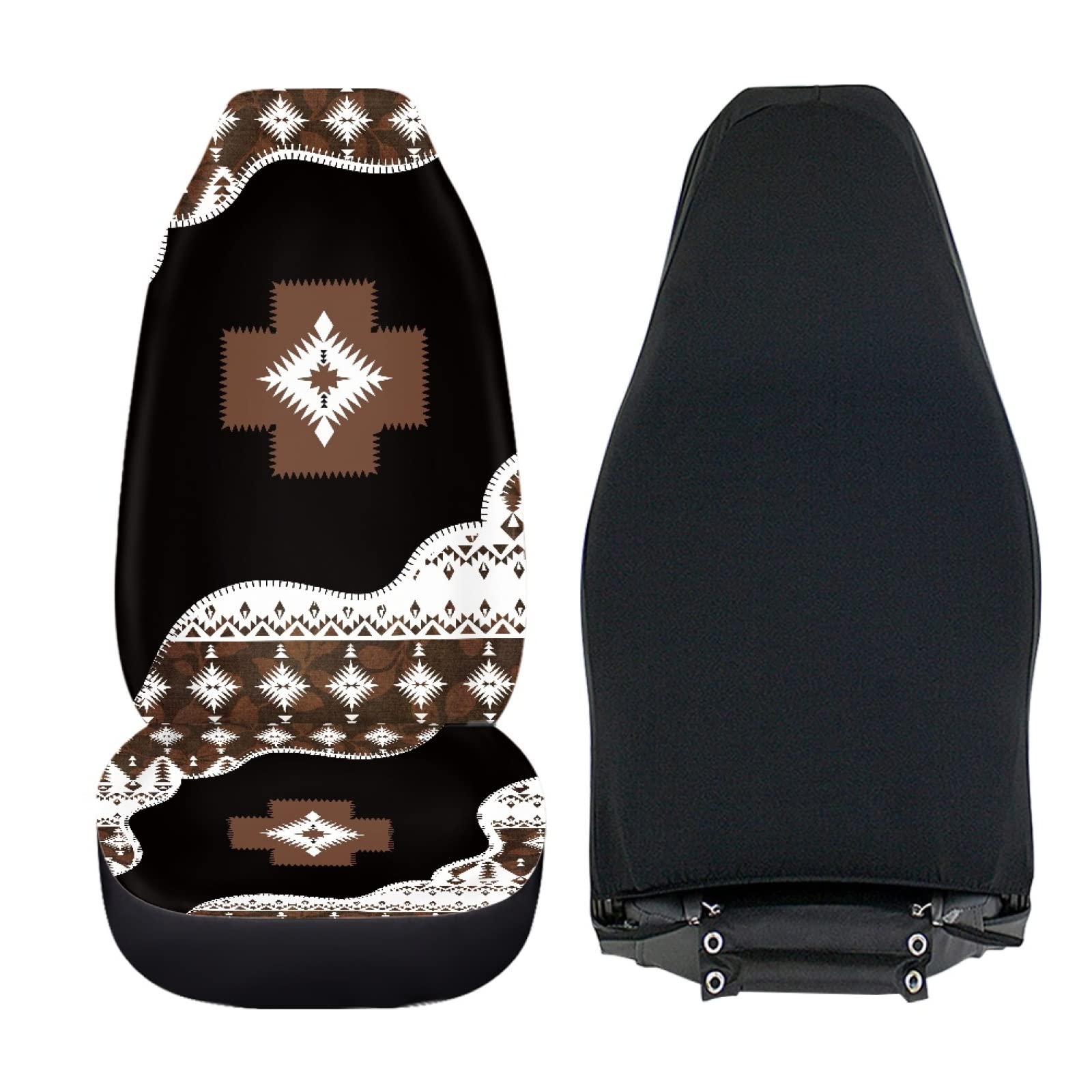 Dreaweet Boho Car Accessories Aztec Seat Covers for Cars SUV Trucks,Native American Indian Ethnic Tribal Geometric Pattern Car S