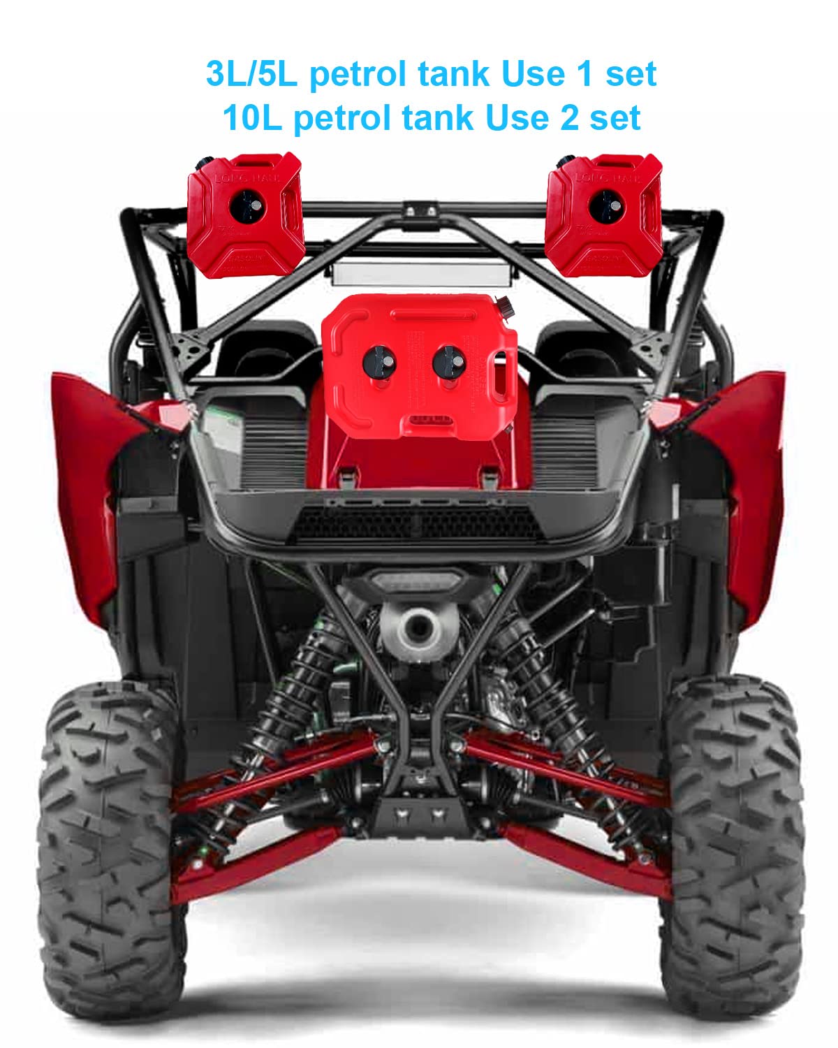 Utv Atv Gas Can Mount For 3L 5L Fuel Tank Barrel With Lock & Key, Oil Tank Mounting Holder Fits For Polaris Rzr Pioneer Yamaha Can Am Maverick X3 1Inch 1.5Inch 1.75Inch 2Inch Roll Bar