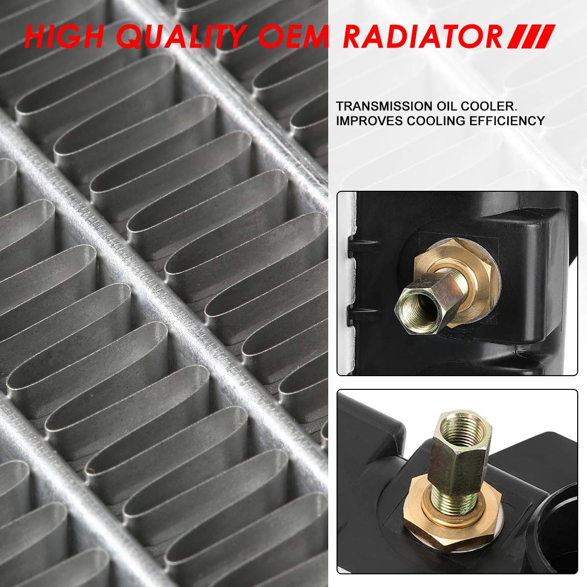 Auto Dynasty Radiator Compatible With 85-96 Ford Bronco F150 F250 F350 4.9L At, Dpi 1454 Factory Style 2-Row Cooling Radiator, A