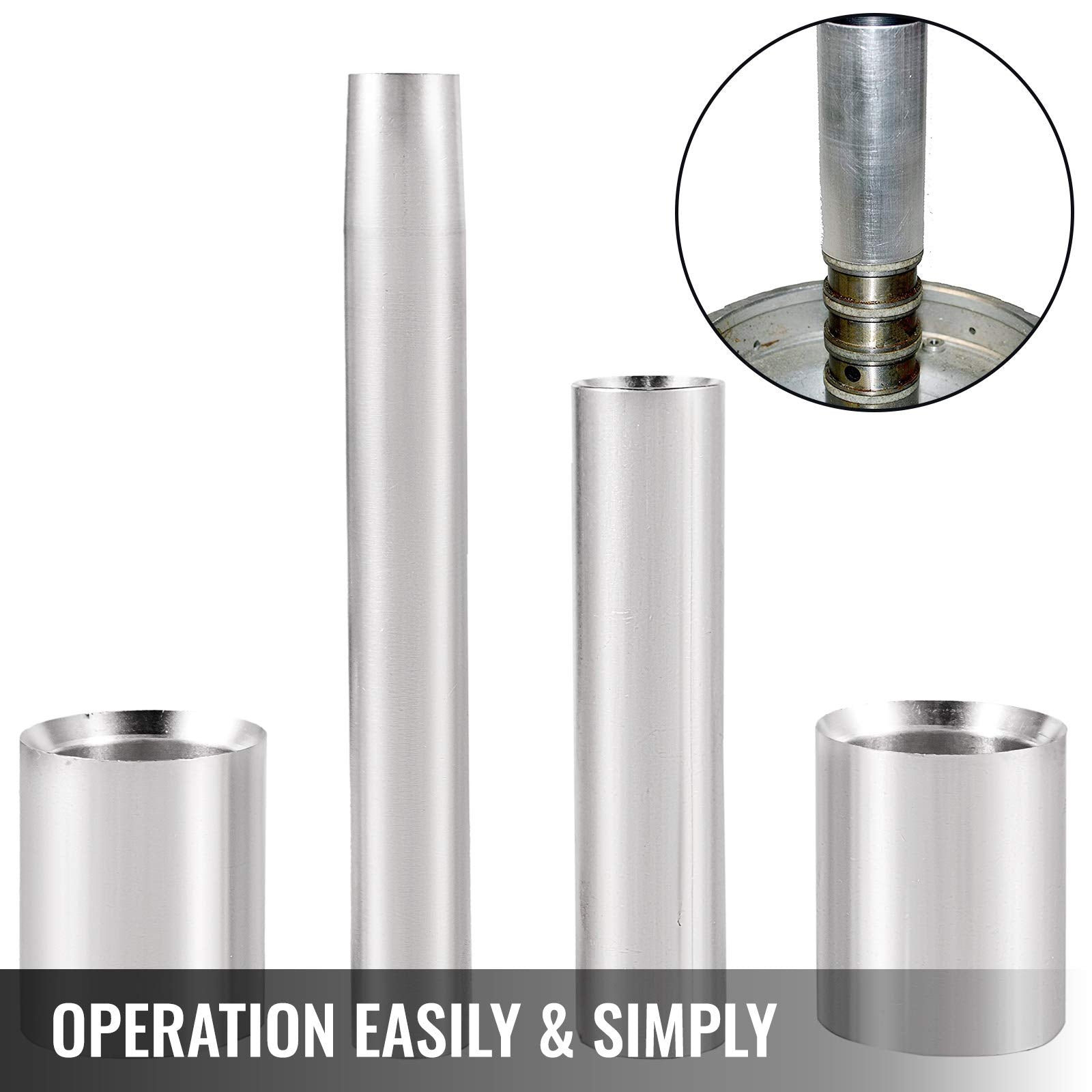 Vevor Turbine Shaft, 3Pcs Pump Stator Seal Ring Tool, 4L60E Transmission Seal Tool, Pump Stator Teflon Seal Ring Installer Kit, Fine Polinsed, Heavy Duty, For Thm700-R4 (Md8), 4L60, 4L60E, 4L70E