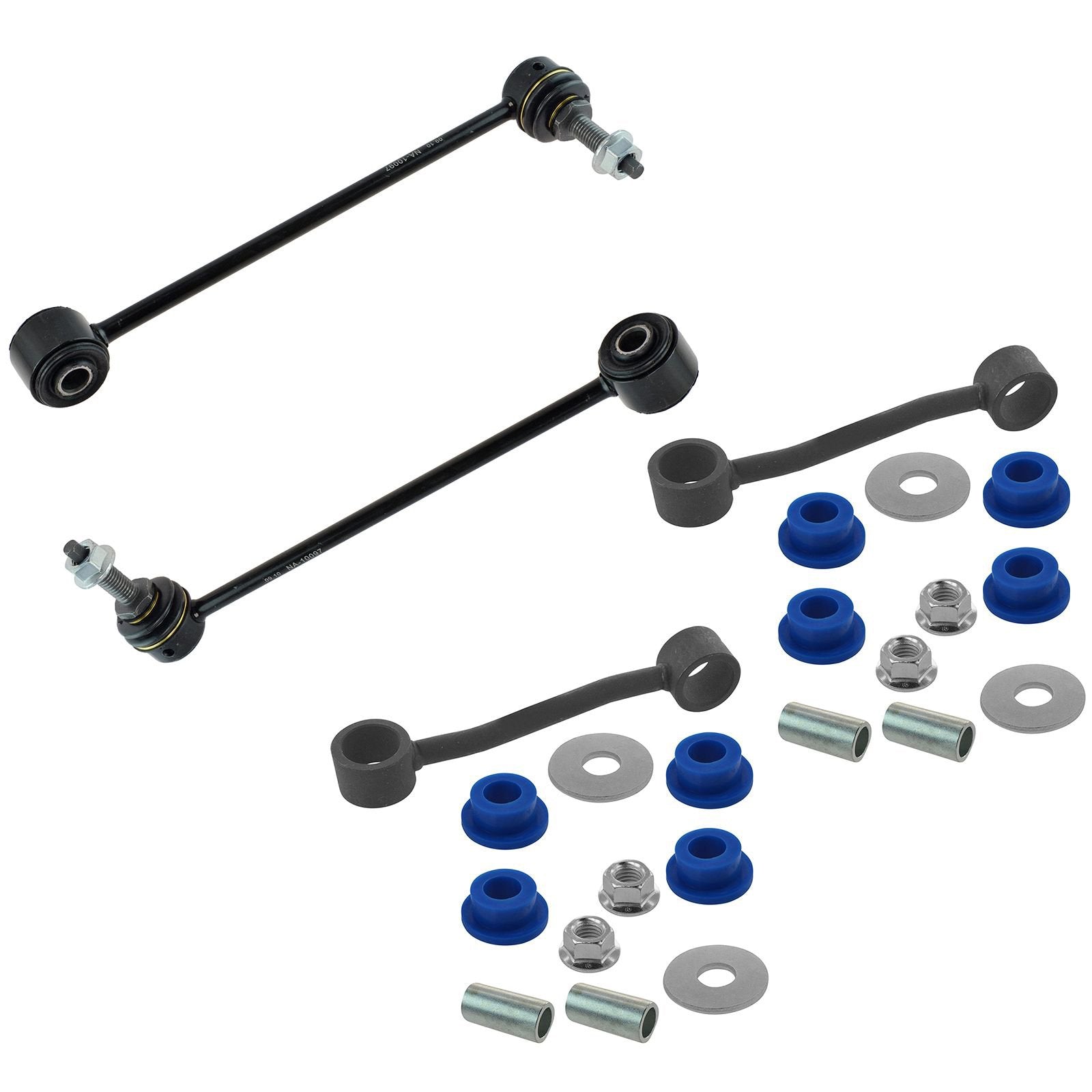 Trq Front & Rear Sway Bar Stabilizer Link Set Compatible With 2007-2011 Dodge Nitro 2008-2012 Jeep Liberty