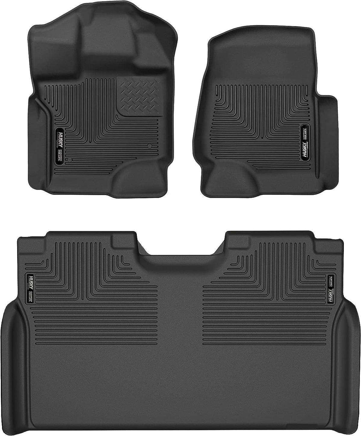 Husky Liners Weatherbeater Floor Mats | Fits 2015 - 2024 Ford F-150 (Includes 2022 - 2024 Lightning) SuperCrew w/Carpet & w/out 