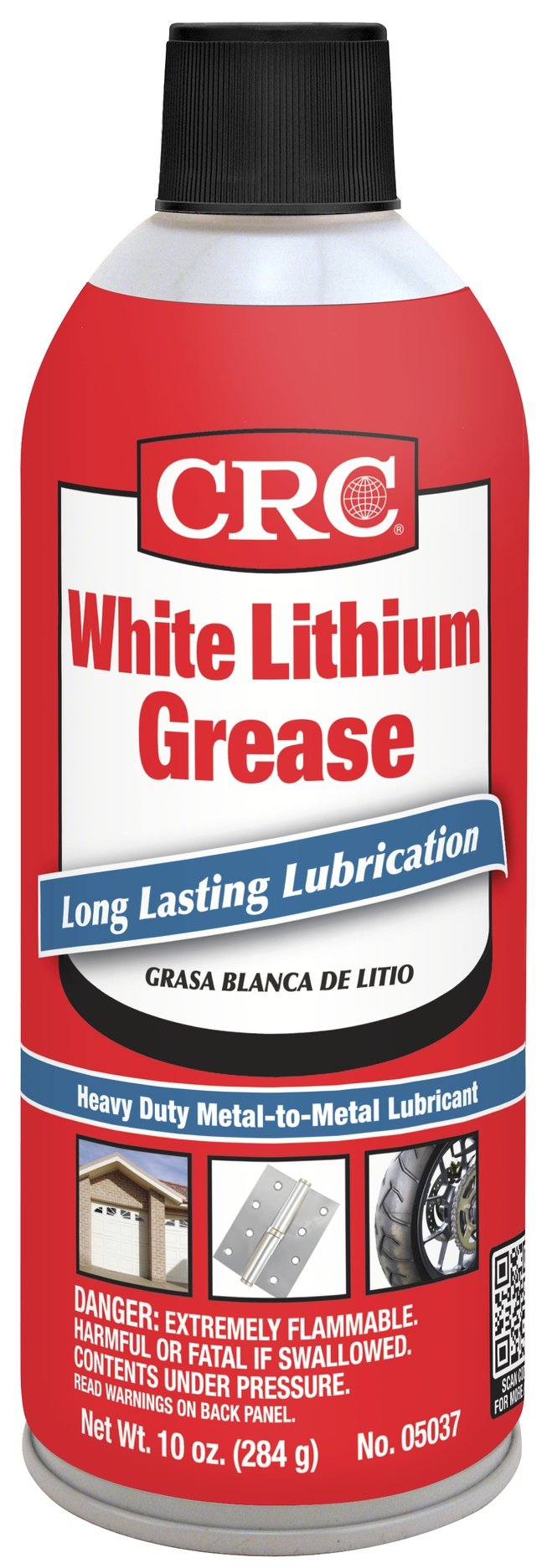Crc White Lithium Grease 05037 - [Pack Of 12] 10 Wt. Oz., Long Lasting Lubricant