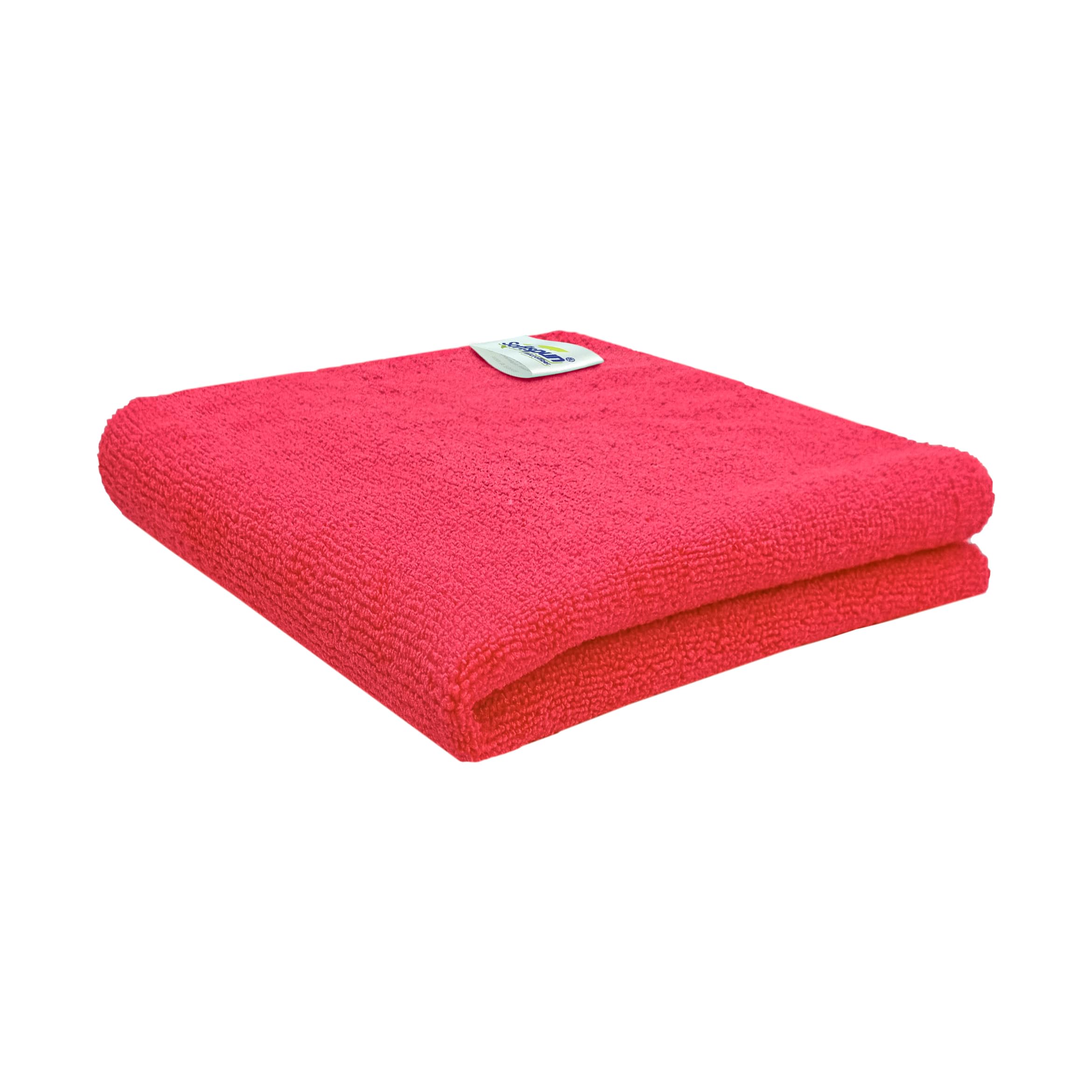 SOFTSPUN Microfiber Cloth  1 pcs  40x40 cms  340 GSM Red  Thick Lint & StreakFree Multipurpose Cloths  Automotive Microfib