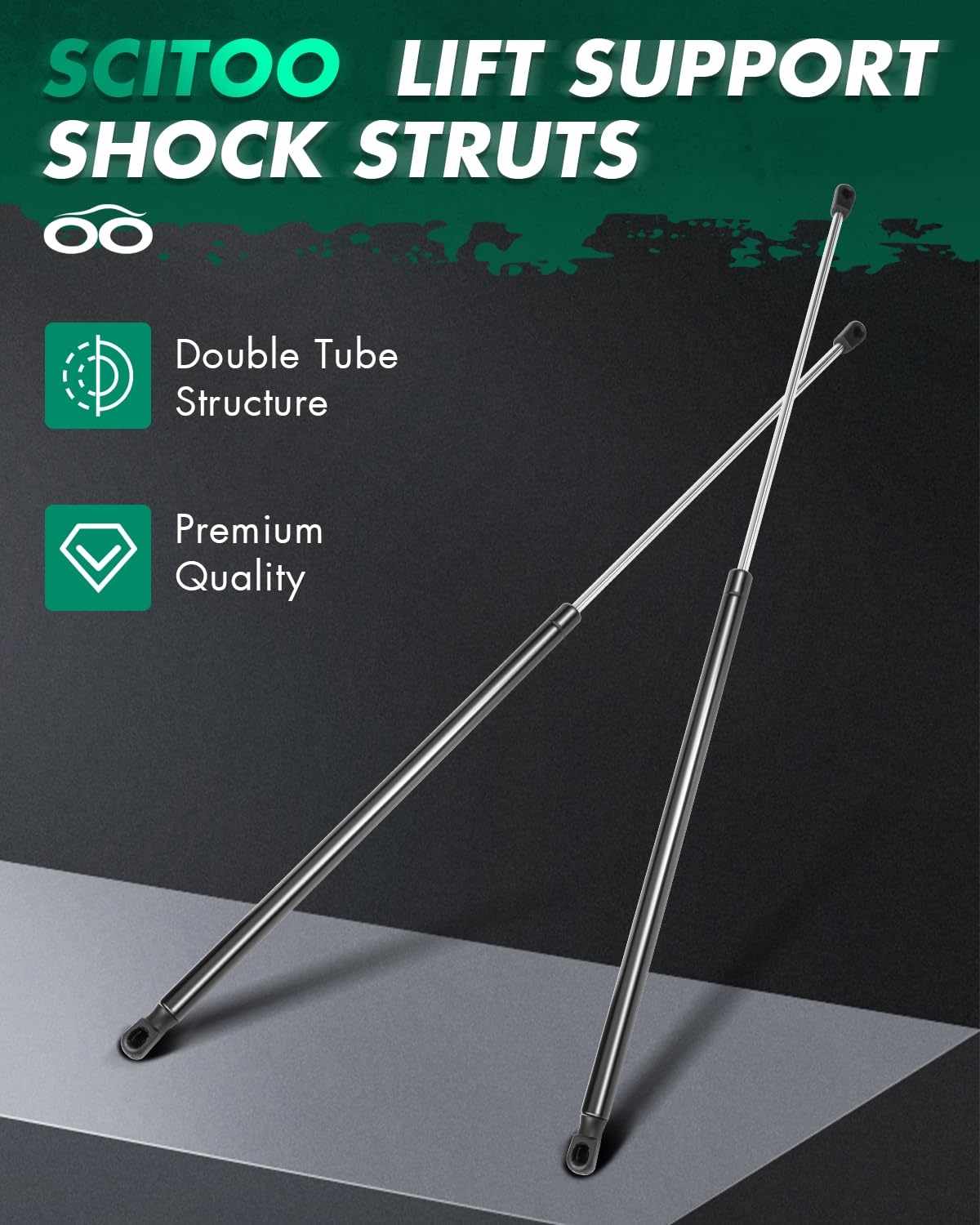 Scitoo Pm9020 16.5Inch Lift Supports Fit For Audi A4 2009-2016,For Audi A4 Allroad 2013-2016,For Audi A4 Quattro 2009-2016,For A