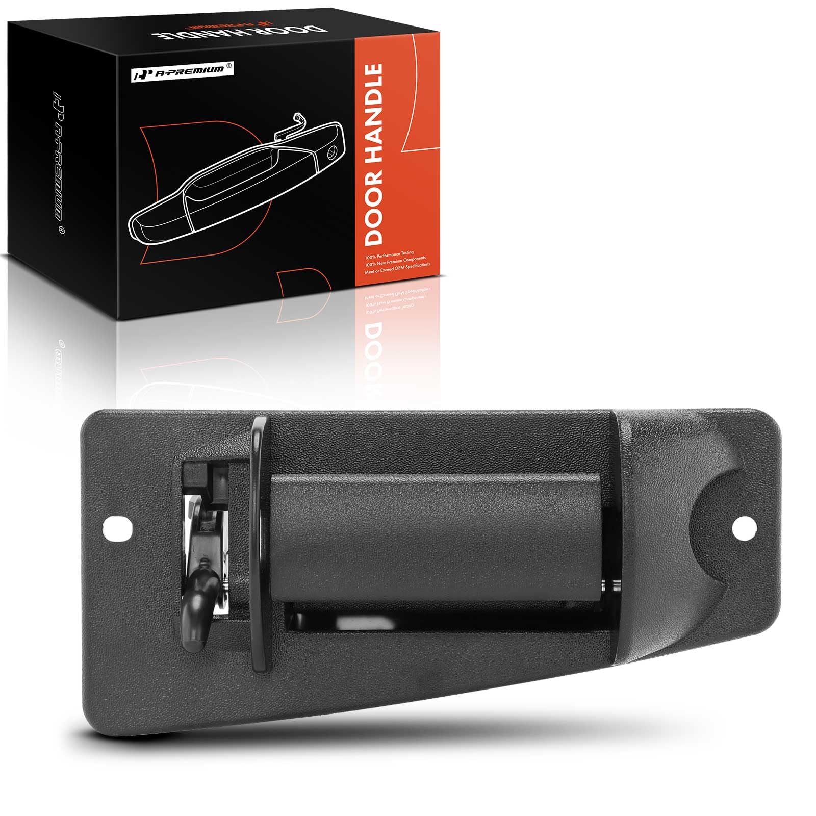 A-Premium Rear Driver Side Exterior Door Handle Compatible With Chevy Silverado 1500 1999-2006, Silverado 2500 3500 & Gmc Sierra 1500 2500 3500 - For Extended Cab Pickup - Textured Black, # 15758172