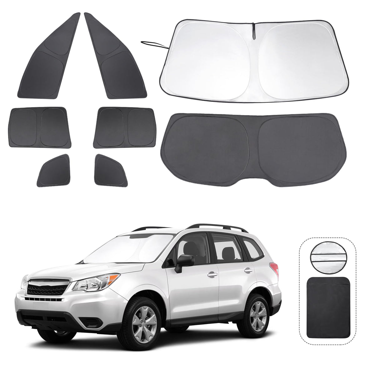 Tinglu Window Shades For Subaru Forester 2014-2018 Accessories Car Side Full Windows Windshield Sun Shade Sun Uv Rays & Privacy
