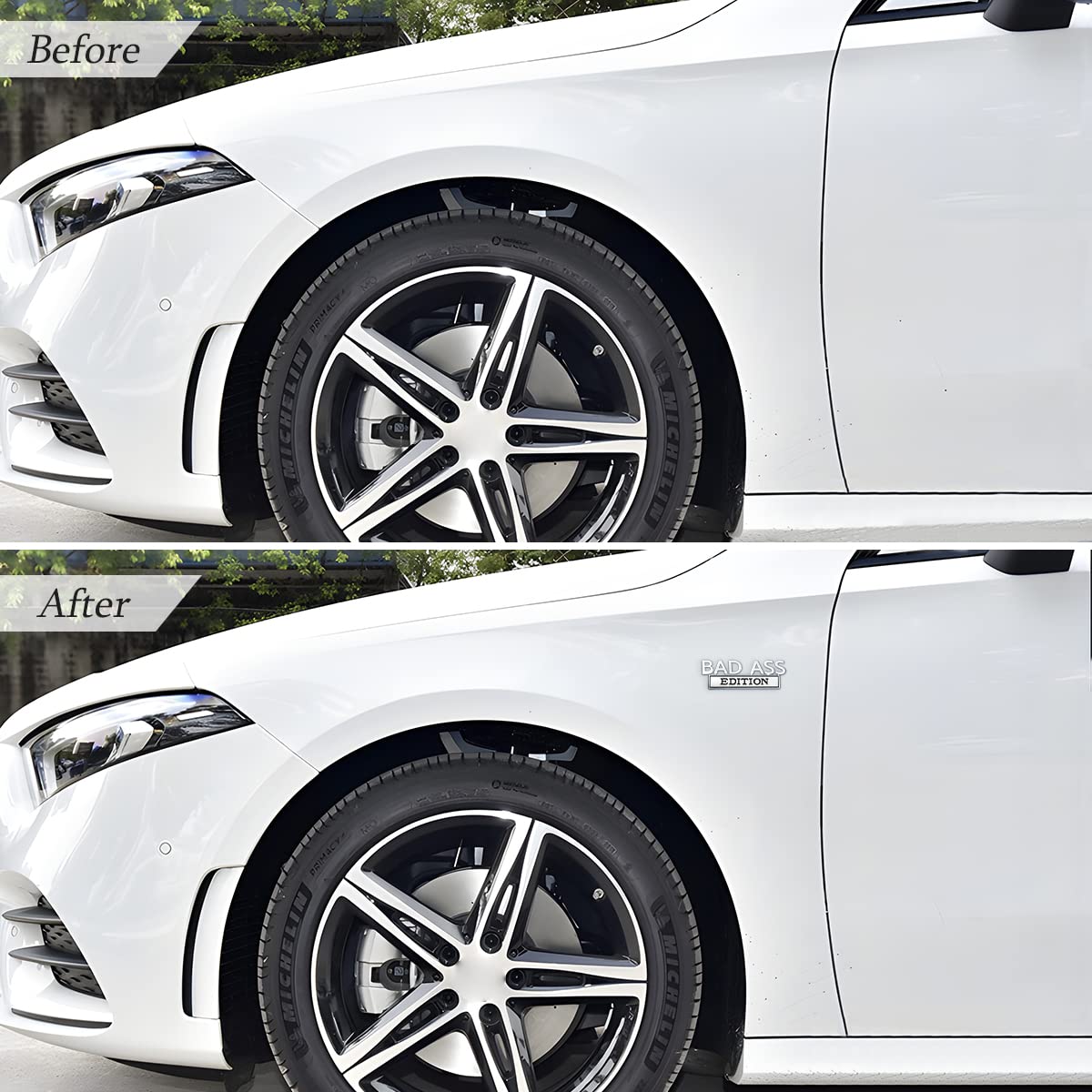 Car Bad Ass Edition Emblem, 3D Fender Badge Decal Car Sticker With 3M Adhesive, Auto Accessories For Tailgate Front Grille Hood Trunk, Car Replacement Compatible With Motorcycle Suv Truck