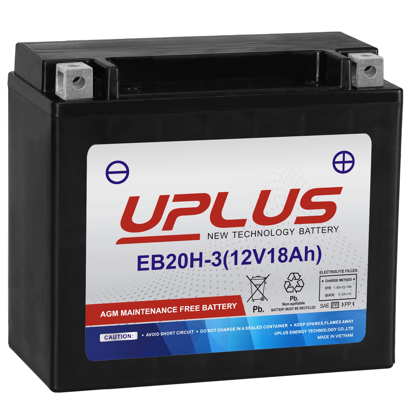 Motorcycle Battery Ytx20Hl-Bs, Uplus Eb20H-3 Snowmobile Utv Atv Ytx20L-Bs Yuam320Bs Maintenance Free Sealed Agm Powersports Comp