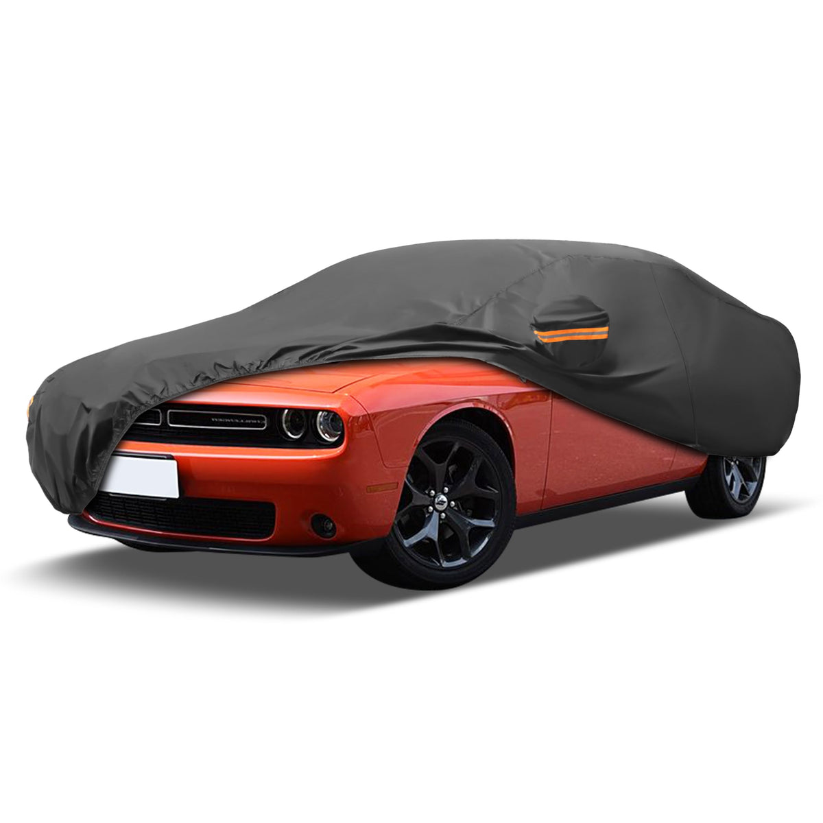 Mornyray Compatible With Dodge Challenger,Car Cover Outdoor Waterproof Sun Rain Snow Hail Protection With Driver Door Zipper (Bl