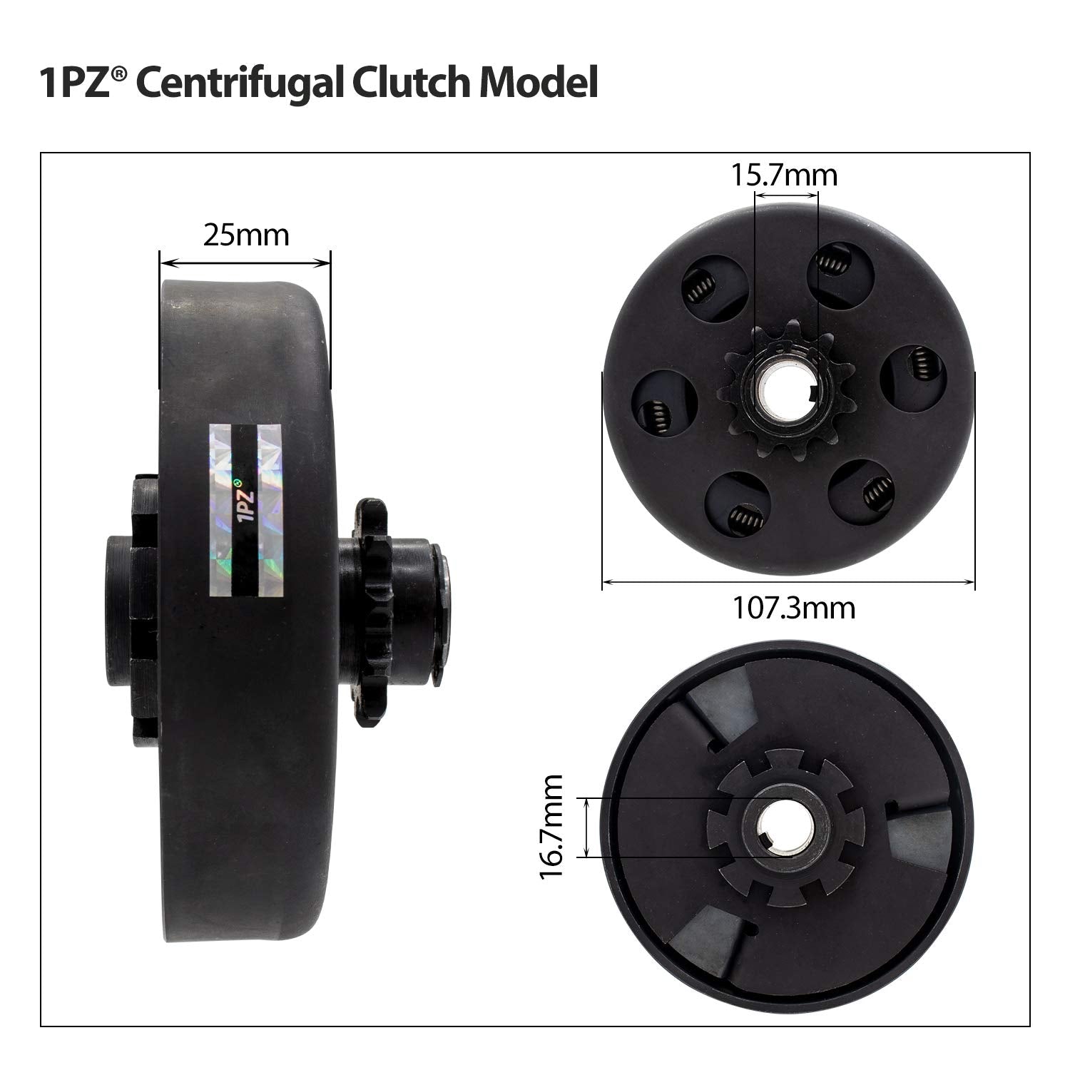 1Pz Ba5-11T Centrifugal Clutch 5/8' Bore #35 Chain 11T Replacement For Baja Db30 Motovox Mbx10 Mbx11 Camp Go Kart Mini Bike Engine