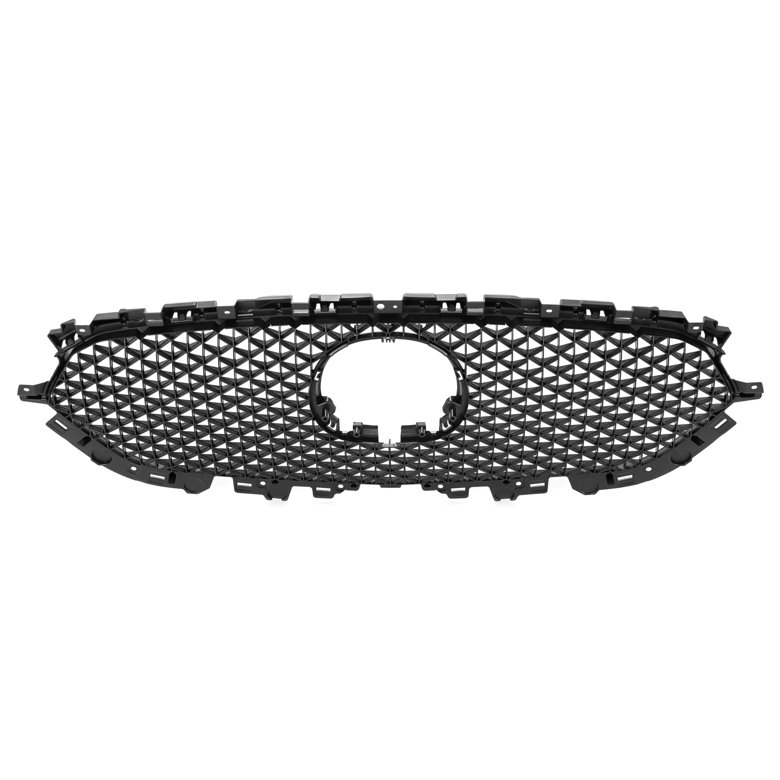 HECASA Front Grille Mesh Compatible with 2017-2021 Mazda CX-5 CX5 Bumper Grill Mesh Assembly Grille PP Plastic Black Replacemant