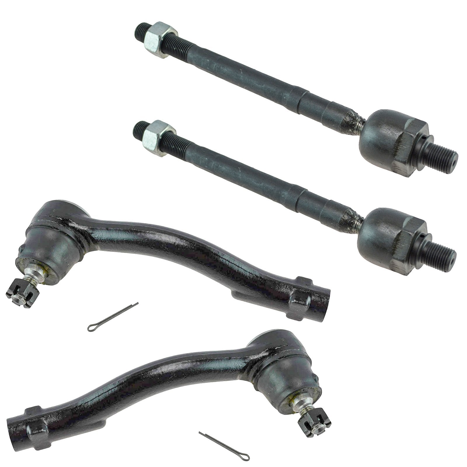 Trq Front Tie Rod Set Compatible With 2005-2009 Hyundai Tucson 2005-2010 Kia Sportage