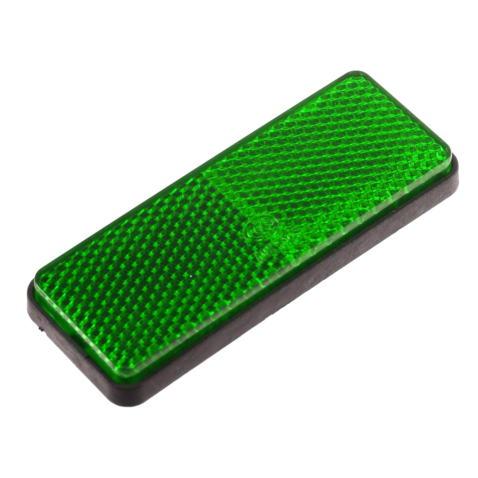 X Autohaux 4 Pcs 87X32Mm Green Plastic Universal Rectangular Reflective Warning Reflector With Adhesive Tape For Motorcycle Bike