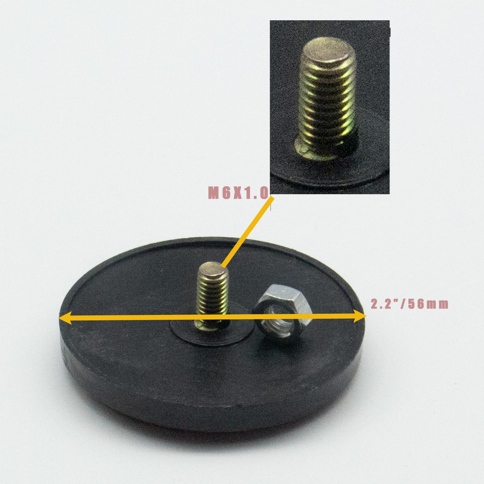 Incontesta Pair Motorcycle Reflectors Orange(2.2 Inch Dia), Good Reflection With Round Reflective Reflectors, Warning Reflector