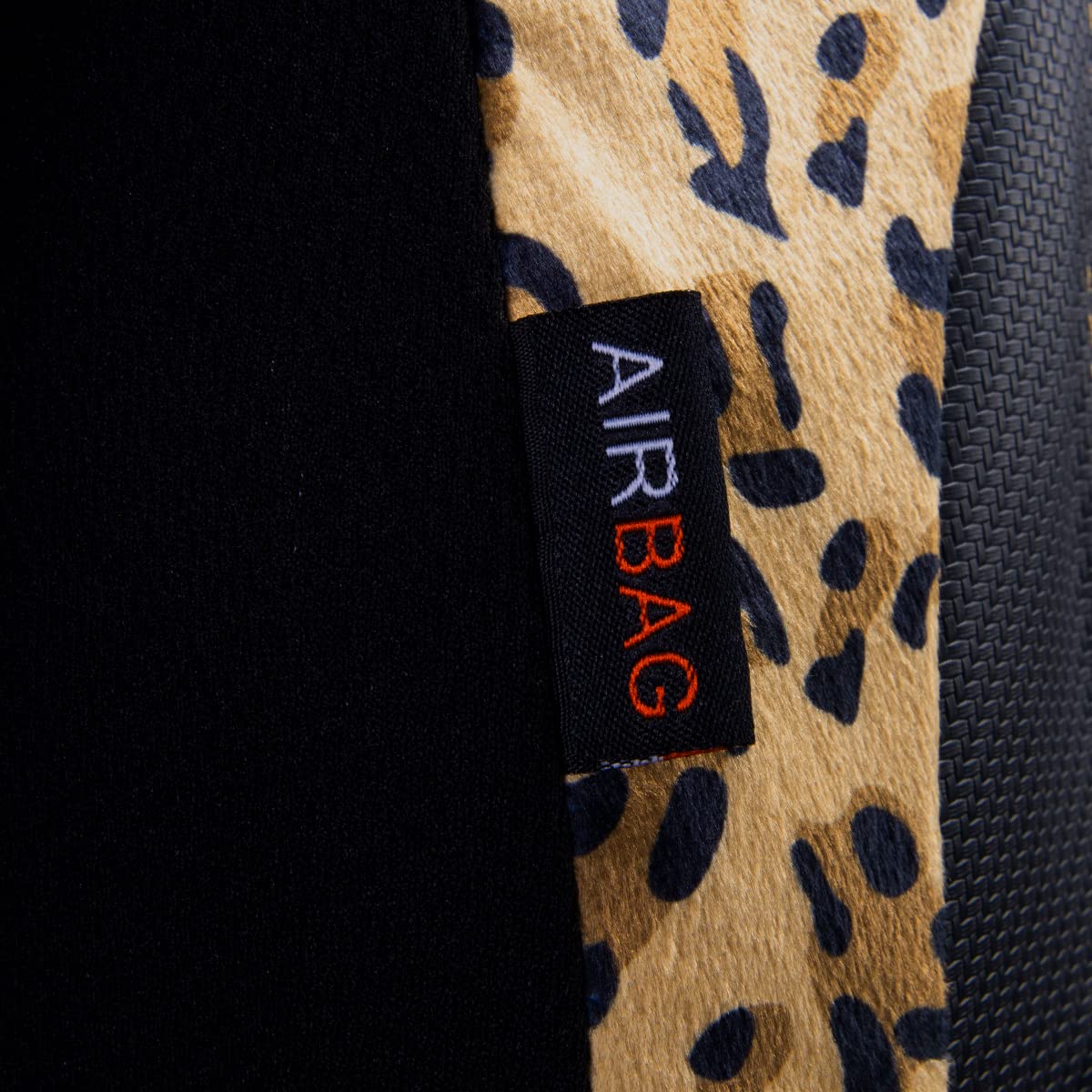 Flying Banner Car Seat Covers Protects Leopard Printing Velvet Faux Leather Carbon Fiber Front And Rear Bench (Leopard Brown Bla