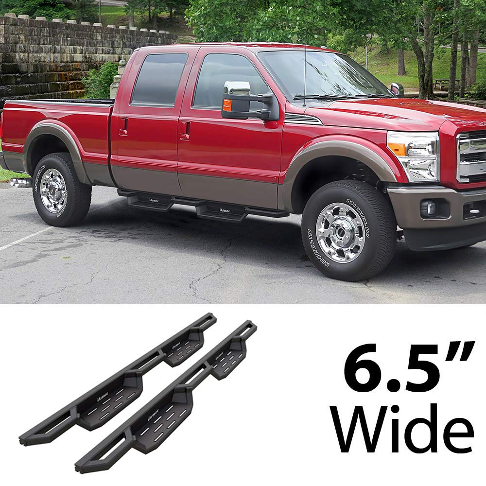 Hd Ridez Pocket Drop Steps Armor Compatible With Ford F250 F350 Super Duty 1999-2016 Crew Cab (Nerf Bar Side Steps Side Bars)