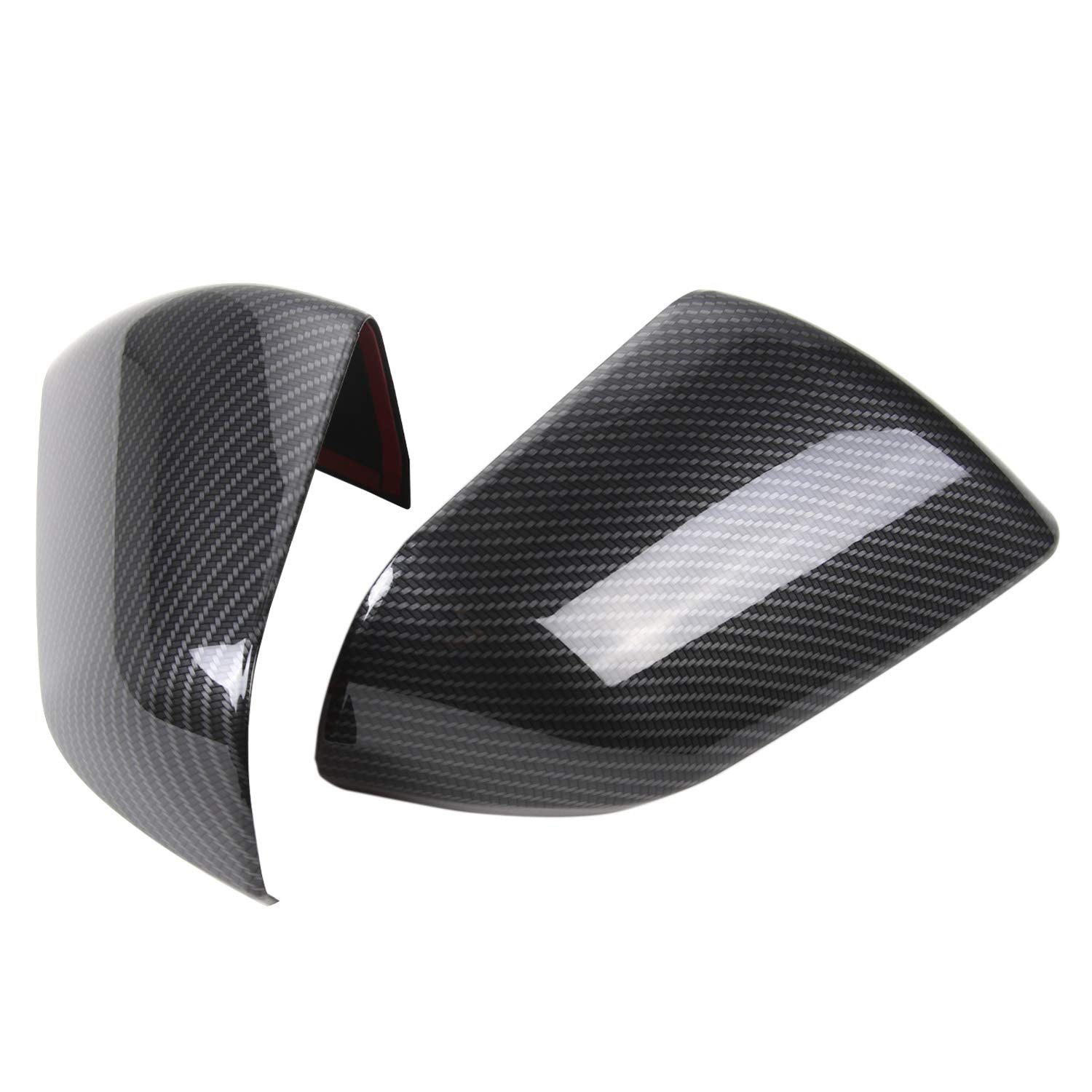 RT-TCZ Rearview Mirror Cover Trim Kit Decoration Compatible with Ford Mustang 2015 2016 2017 2018 2019 2020 2021 2022 2023 2024(Carbon Fiber Grain)