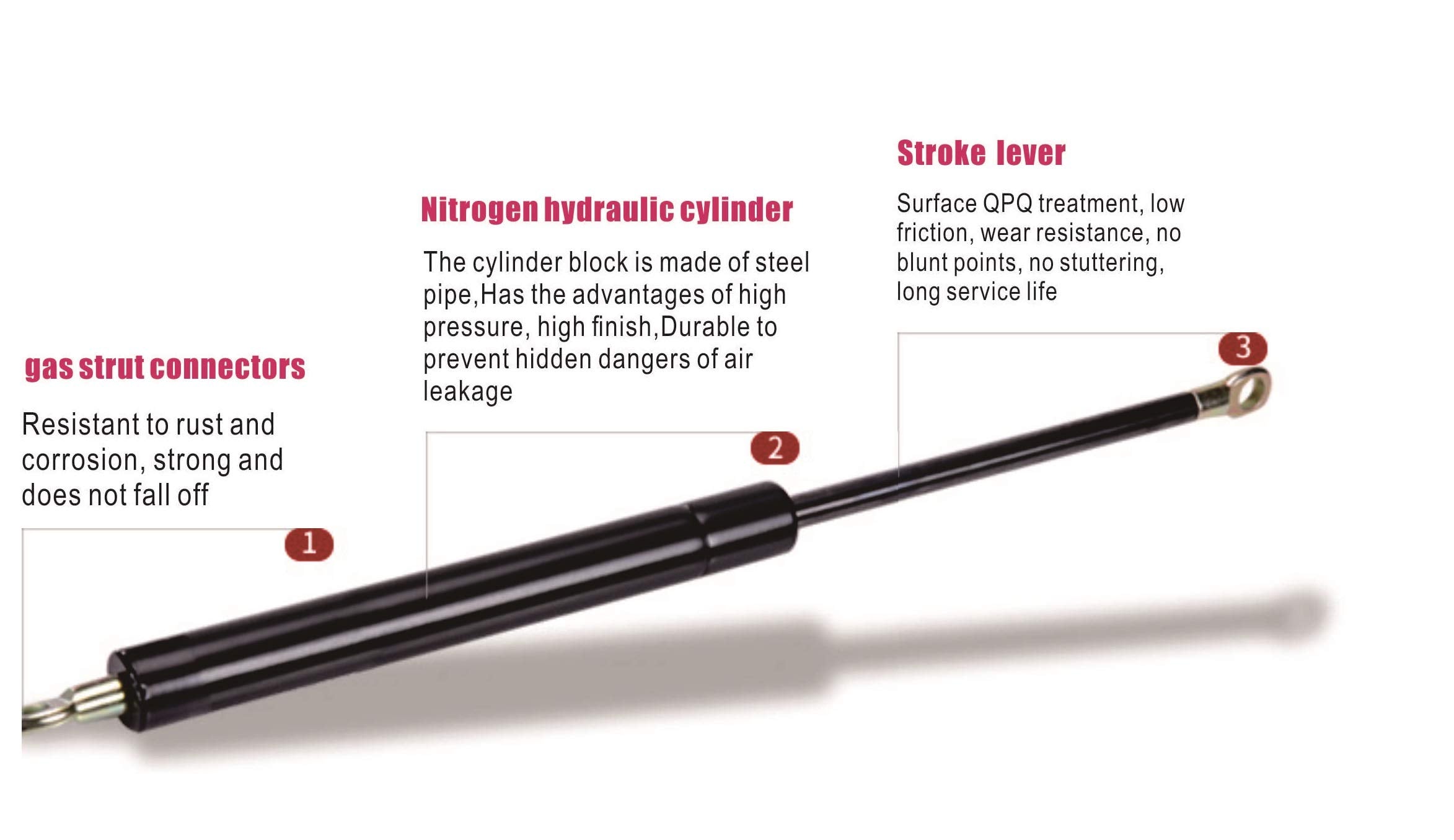 2Pcs 20.71 Inch Rear Back Liftgate Struts Lift Supports Compatible With Chevrolet 09-17 Traverse Suv - Shock Gas Spring Prop Rod