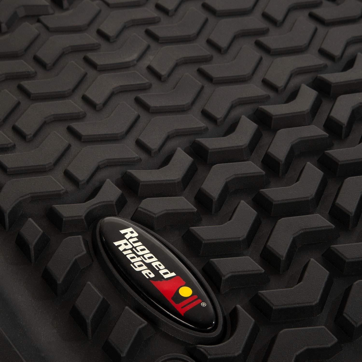 Rugged Ridge Floor Liner Set for Jeep Wrangler JLU | Front & Rear, 3-Piece Set, All-Terrain, Black | 12987.05 | Fits 2018-2024 J