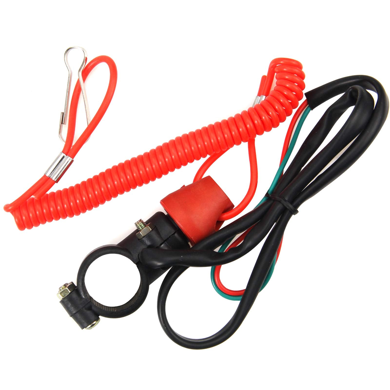 Zookoto Kill Stop Switch For Motorcycle Boat Outboard Engine Motor 22Mm 7/8' With Tether Lanyard Cord
