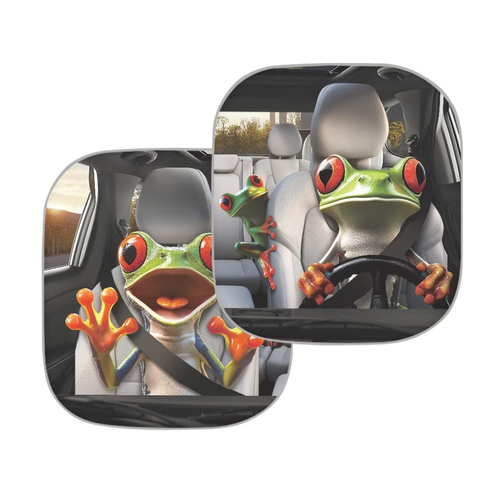 Renewold Red Eyed Tree Frog Animal Driving Car Windshield Sunshade Vehicle Front Window Shade For Most Sedans Suv Truck Auto Sun