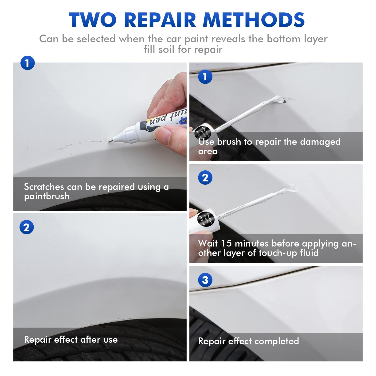 XTryfun NH877P Sonic Gray Touch Up Paint Compatible with Honda, DIY Car Paint Scratch Repair, Automotive Paints, Quick & Easy Fi