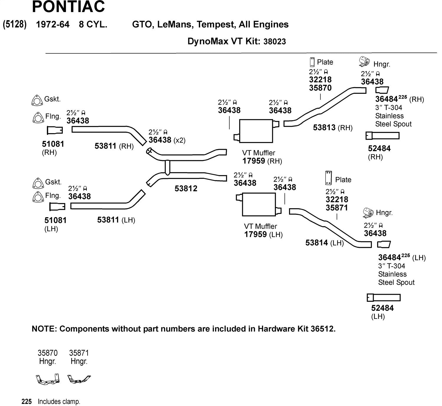 Dynomax 32218 Exhaust Clamp For Ford Mustang