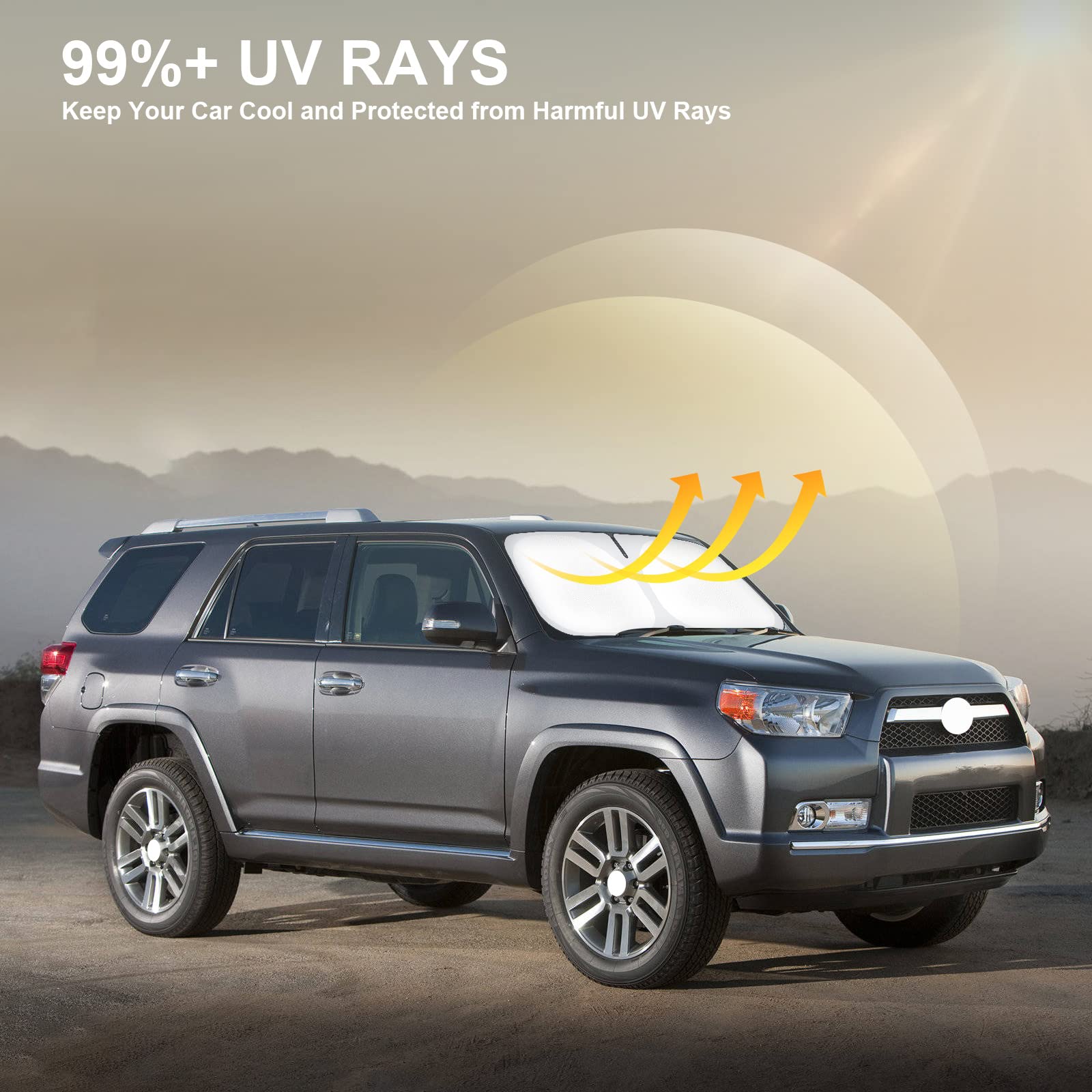 Shinehome Car Windshield Sun Shade Compatible With 2010-2025 Toyota 4Runner 4-Runner 5Th Gen Suv, Sr5 Trail Limited Accessories