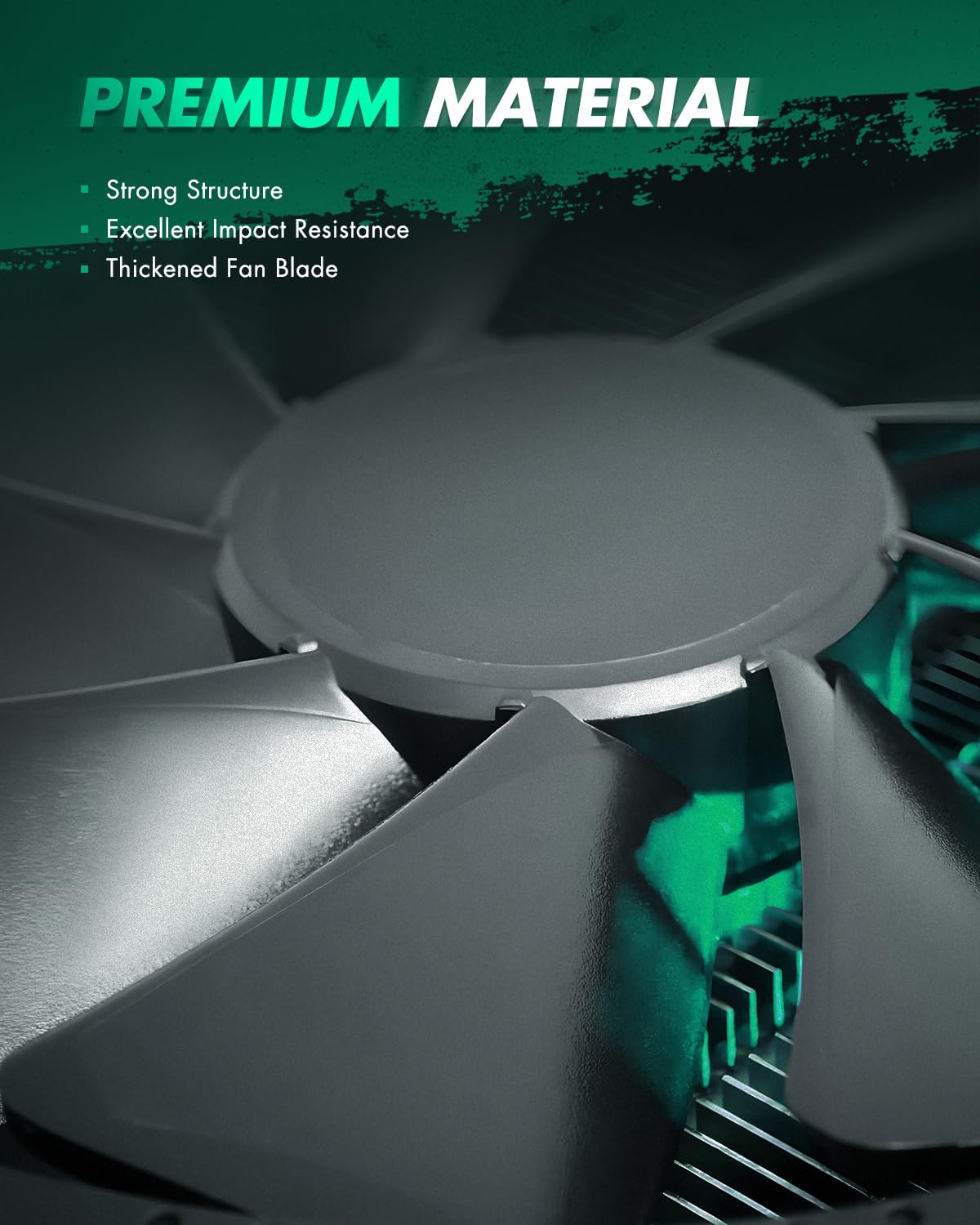 SCITOO Radiator Condenser Cooling Fan Compatible for Audi A3/A3 Quattro/S3 for Cabrio/Golf SportWagen/Jetta/Passat/Rabbit