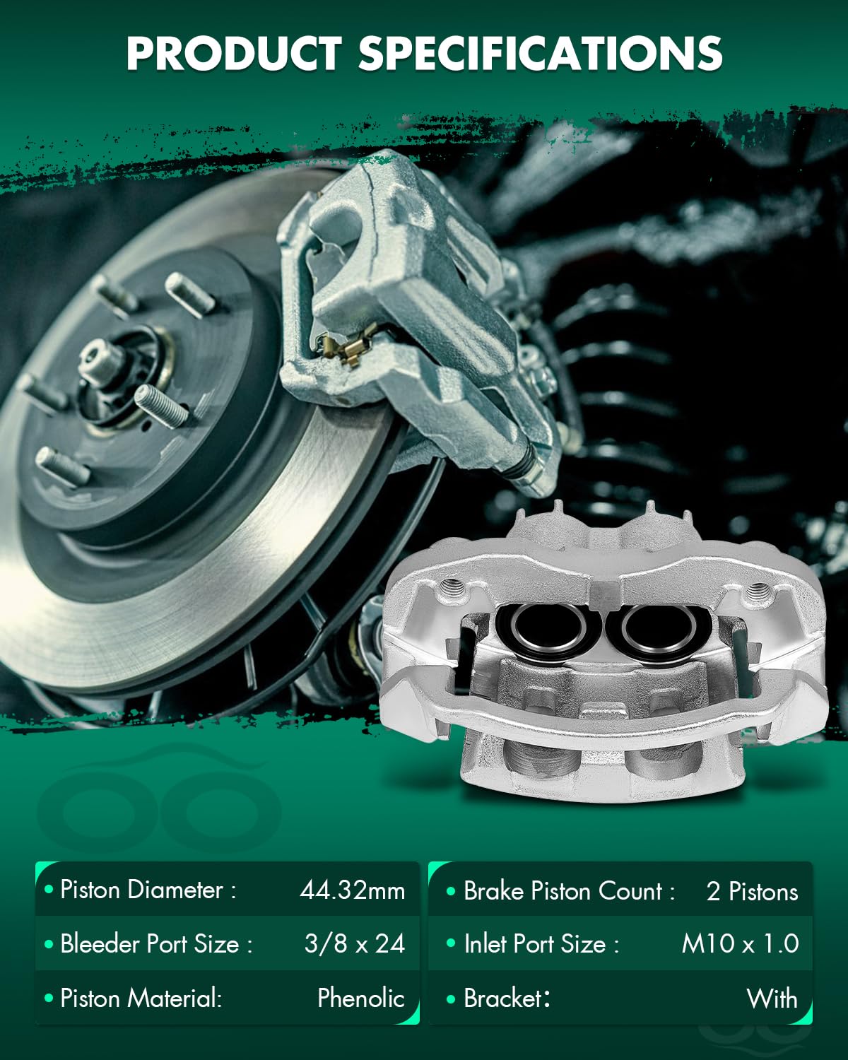 Scitoo Rear Right Brake Caliper With Bracket 18-B4752 Compatible For Ford For Excursion 2000-2005 For Ford For F-250 Super Duty