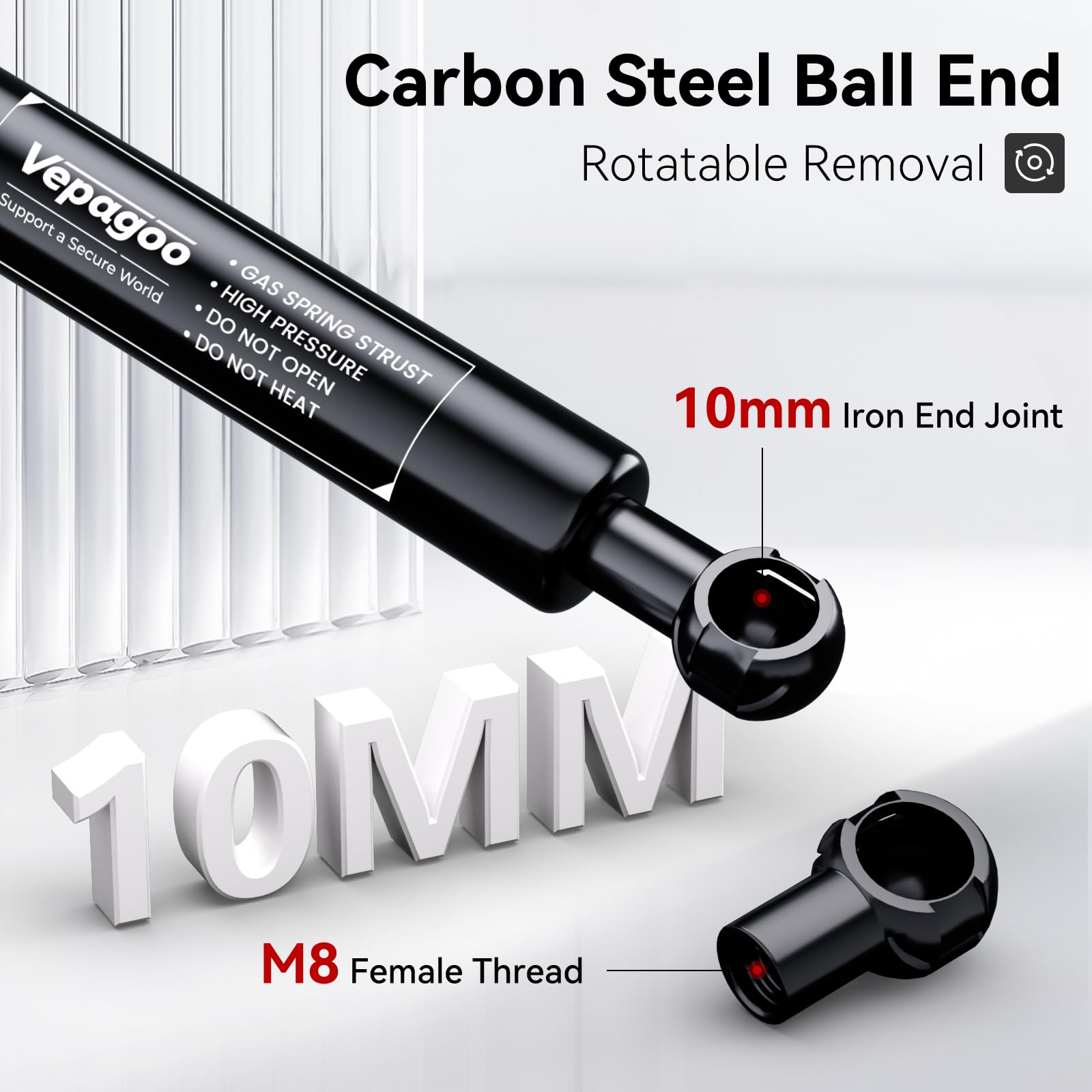 Vepagoo 36 Inch Gas Strut 90Lb/400N Heavy Duty Lid Gas Struts Shock Lift Support Spring For Tonneau Cover Rv Kitchen Door Truck