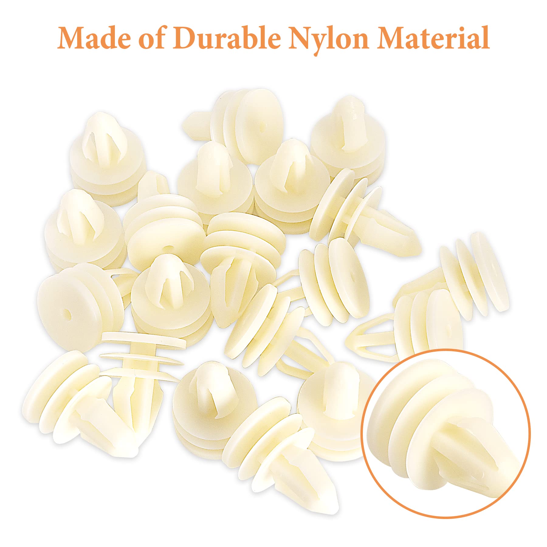 20 PCS Door Trim Panel Retainers Clips Fasteners Rivets Pins Fit for GMC Envoy Chevy Chevrolet Trailblazer Suburban Silverado, R