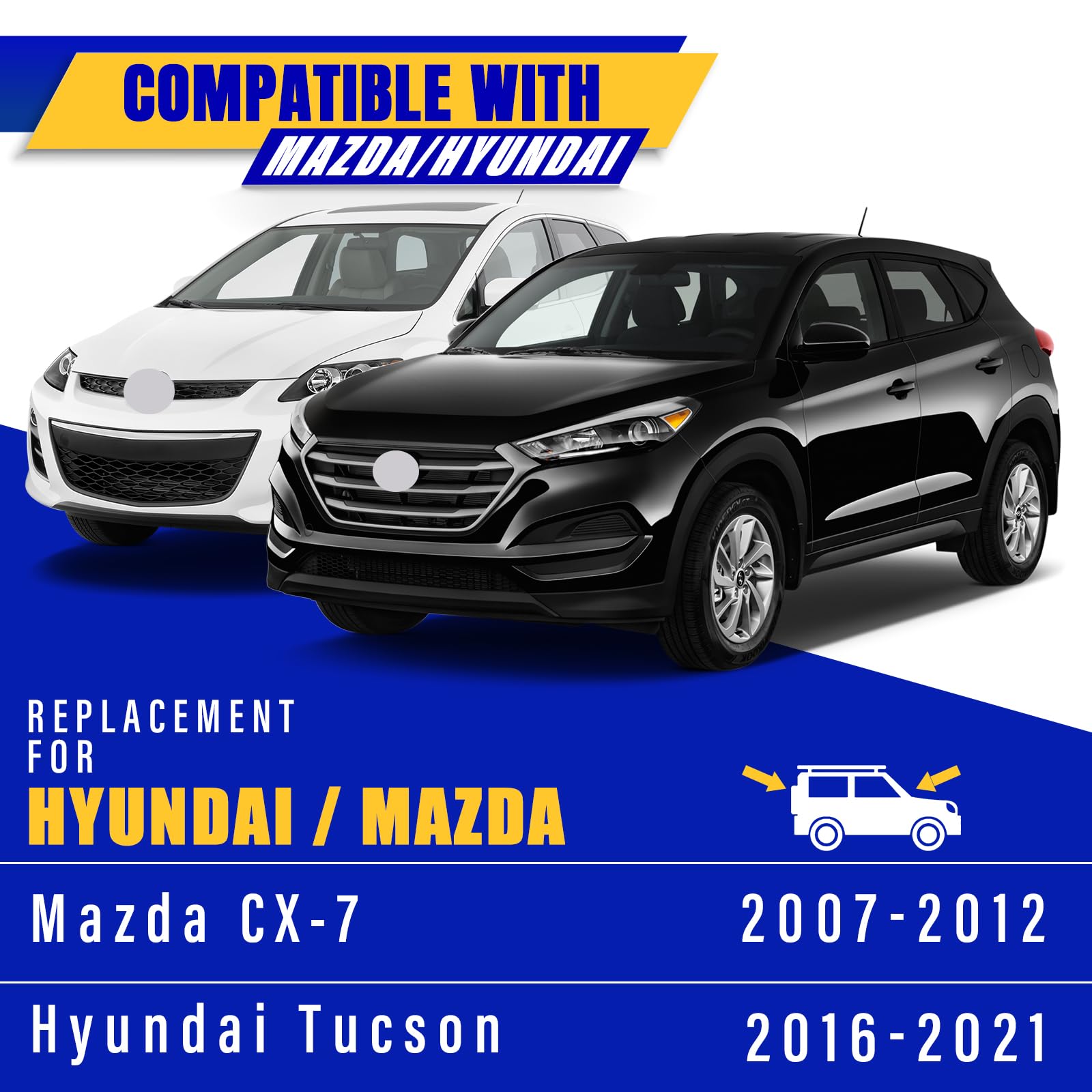 3 Wipers Replacement For 2007-2012 Mazda Cx-7/2016-2020 Hyundai Tucson, Windshield Wiper Blades Original Equipment Replacement -