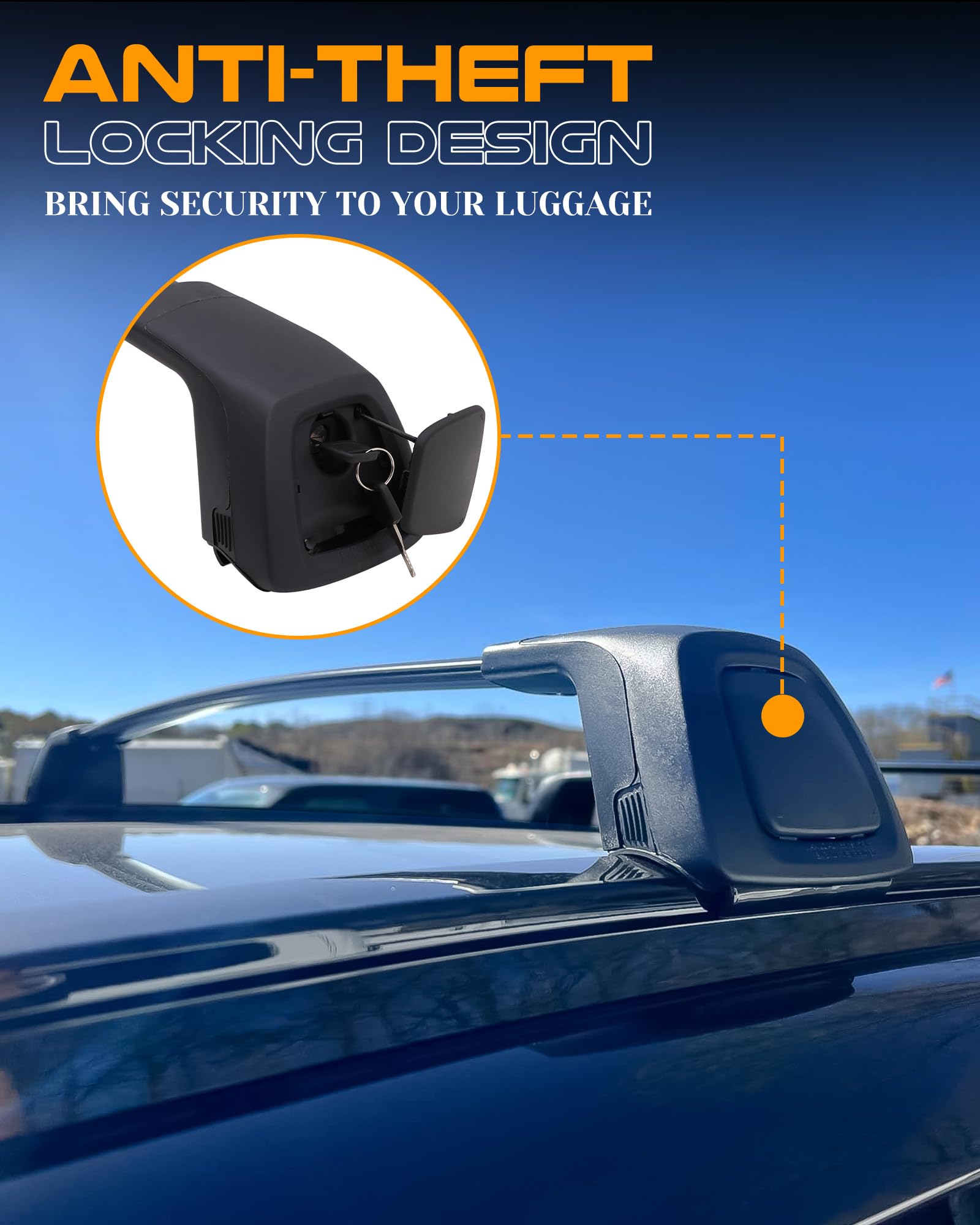 Snailfly Upgraded Crossbars Fit For 2015-2025 Volvo Xc90 Lockable Roof Rack Cross Bars Cargo Accessories, Work For Flush Side Ra
