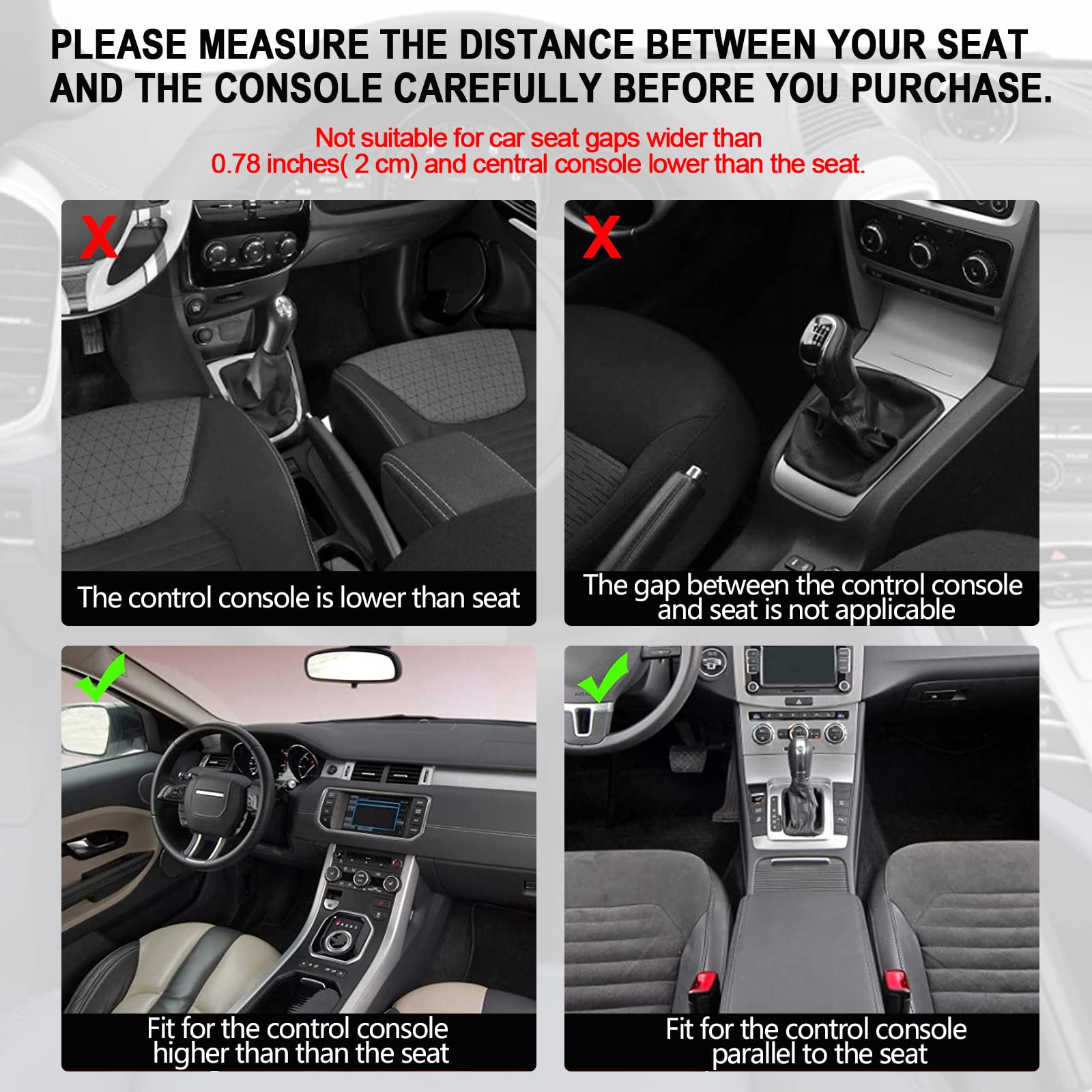 Car Seat Gap Filler Organizer, 2 Pack Multifunctional Auto Console Side Storage Box With Cup Holders 2 Seat Hooks For Drink, Car