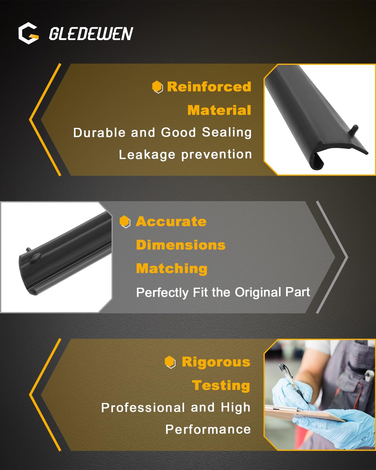 Door Lower Weatherstrip(4PCS), Front & Rear Rubber Door Seal Trim Set, Compatible with 1999-2016 Ford F250 F350 F450 F550 Super