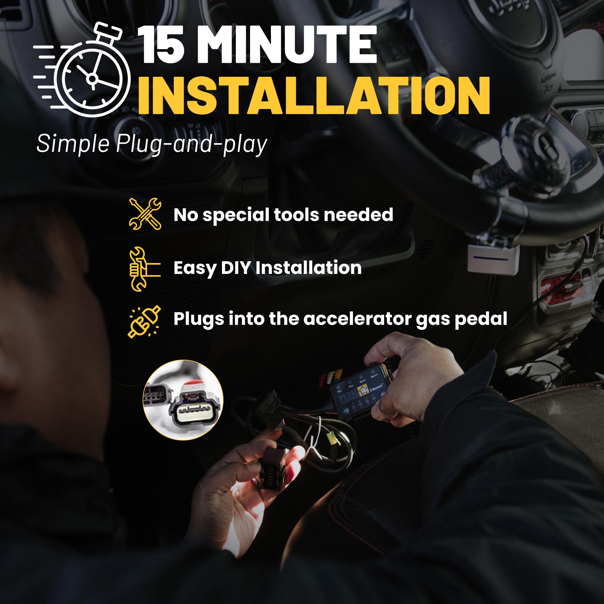PEDAL COMMANDER Throttle Response Controller for RAM 1500 (2019-2024) - Fits 5th Gen Models, Dark Black, ABS Material