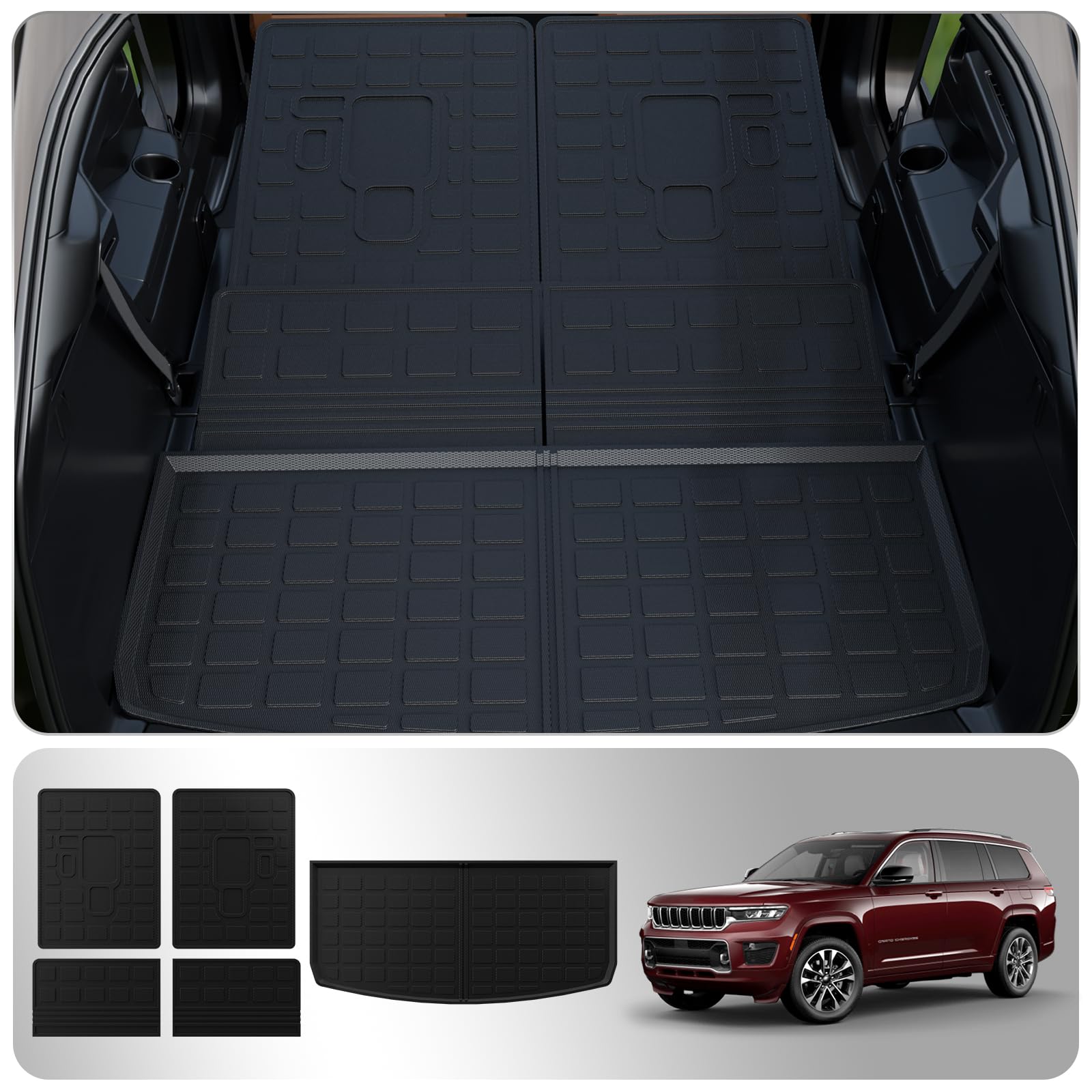 Thinzyou Cargo Mat Compatible with 2024 2025 Subaru Crosstrek XV Cargo Liner Trunk Liner TPE All Weather Back Seat Cover Protect