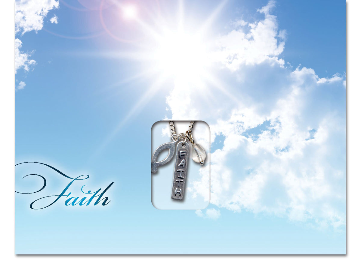 Angelstar Faith Rejoice Pendant Necklace, Comes In Card Box, Includes Chain