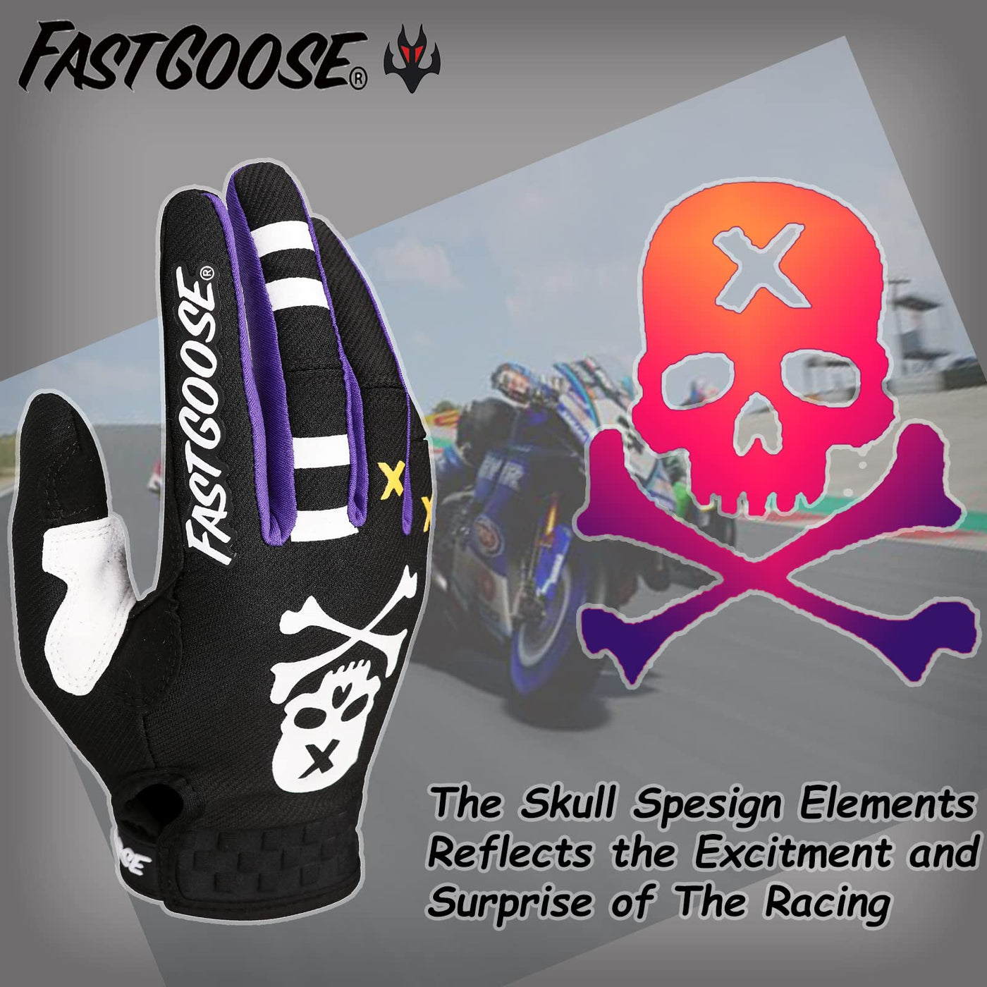 FASTGOOSE Gloves for ATV UTV Motorbike, Large, Black, Touchscreen – Carkart