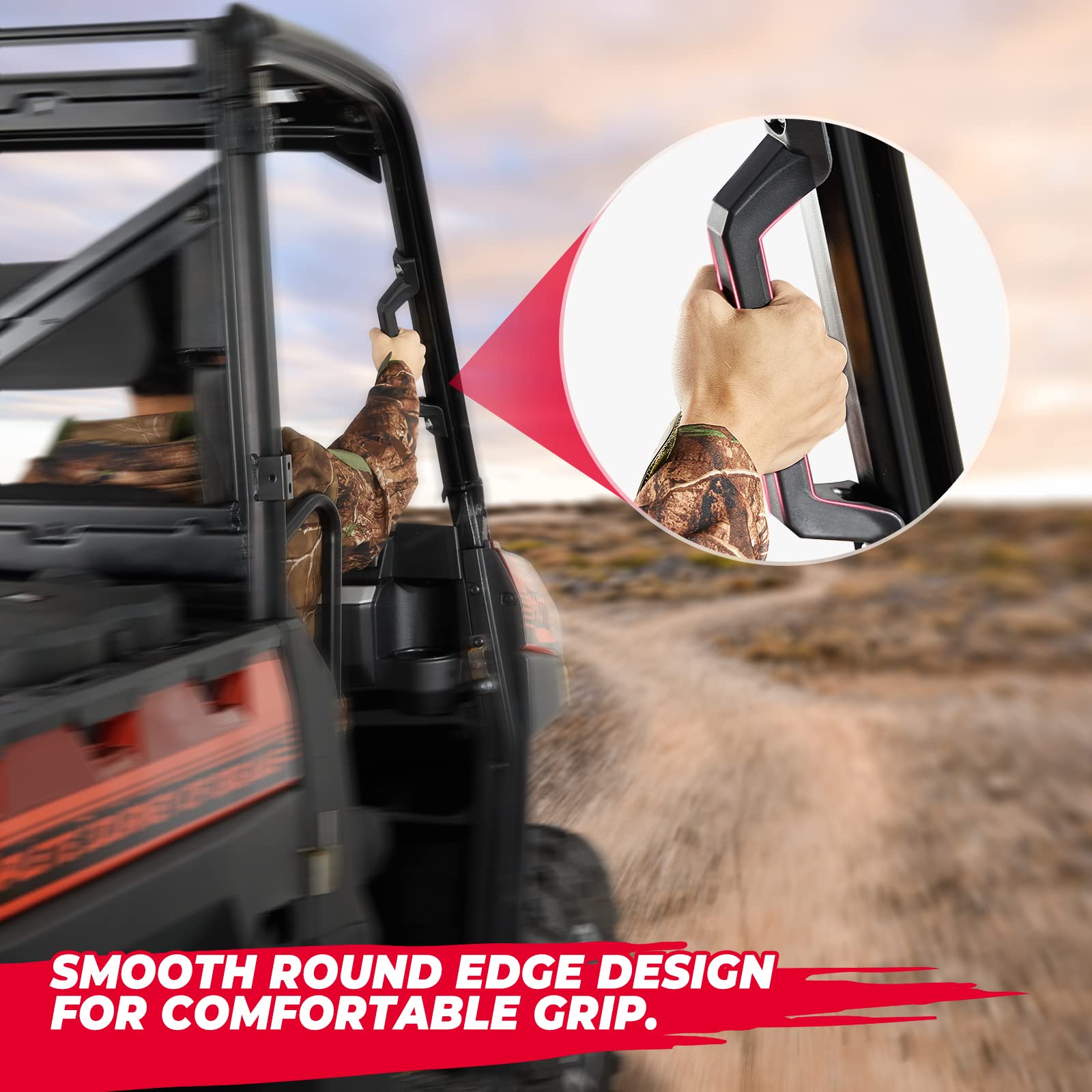 KEMIMOTO Black Grab Handle for Polaris Ranger 570/900/1000 XP/Crew & Can-Am Defender, Fits Driver & Passenger Side, Replacement for 5450844-070