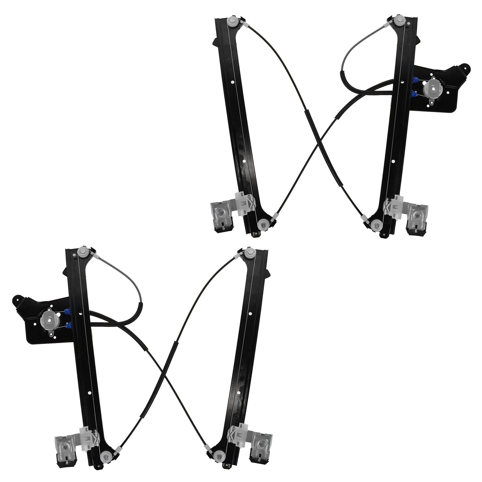 Trq Rear Power Window Regulator Set Compatible With 02-06 Cadillac 00-07 Chevrolet Gmc
