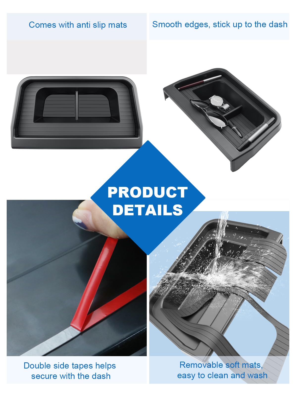 Cdefg For 2025 Ford Maverick Center Console Dash Screen Organizer 13.2-Inch 2025 Ford Maverick Dashboard Behind-Screen Storage B